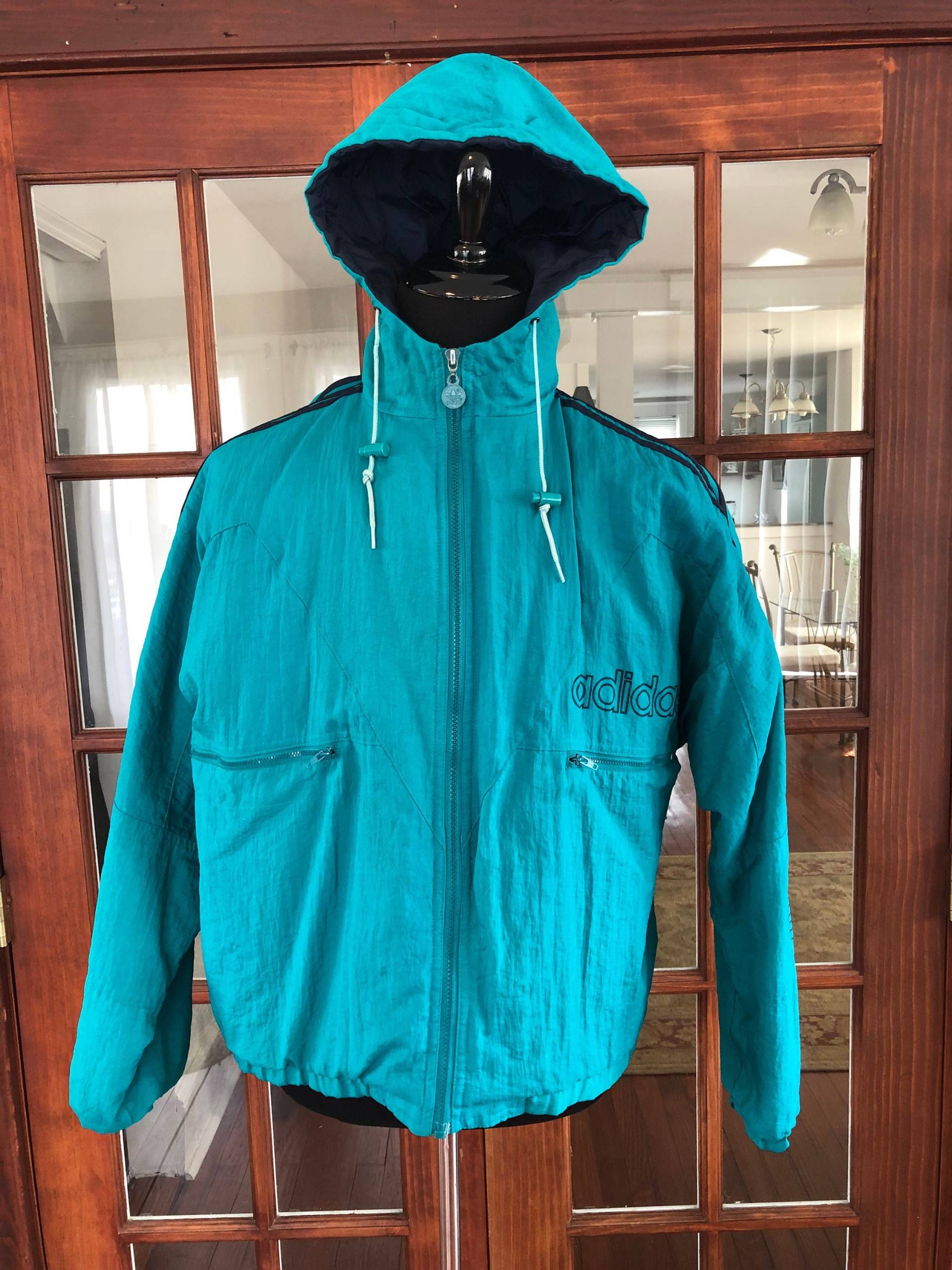 Jahrgang 1990 Adidas Leicht Schnorchel Kapuzen Jacke von VintageFindsMichael