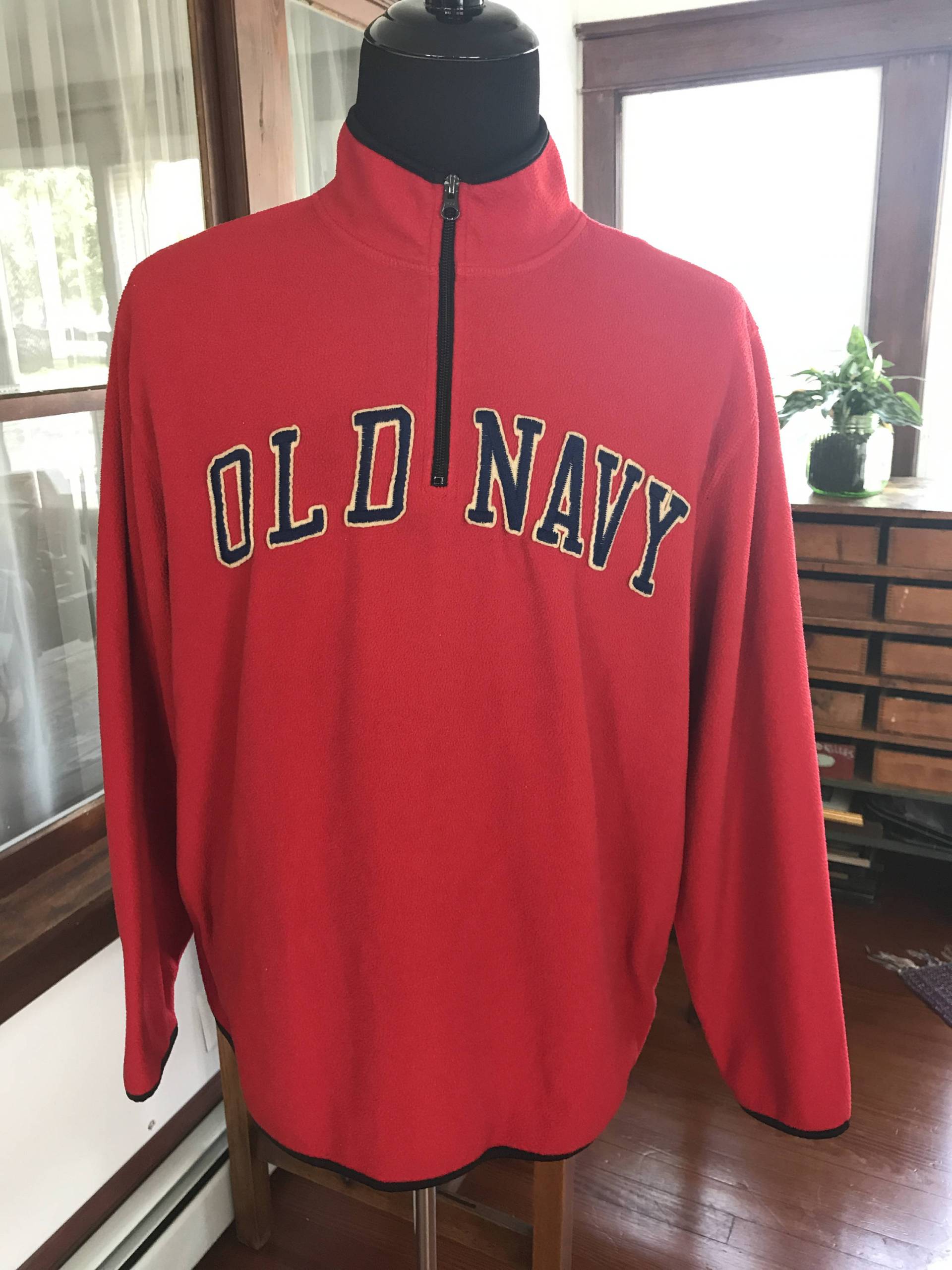 Jahrgang 1990 Alte Marine Half-Zipper Pullover Sweatshirt von VintageFindsMichael