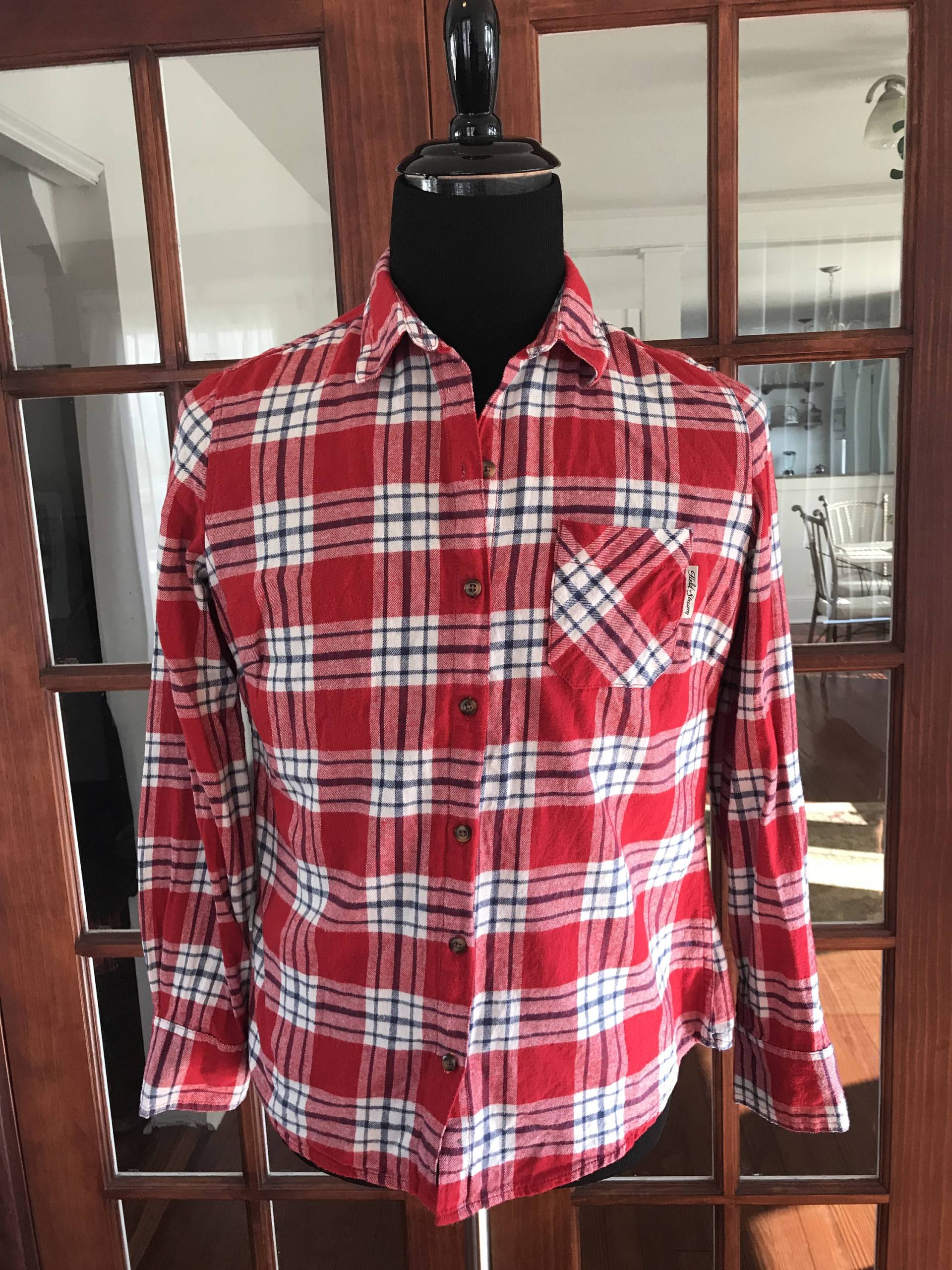 Jahrgang 1990 Feld Und Strom Flanell Frau Langarm-Shirt von VintageFindsMichael