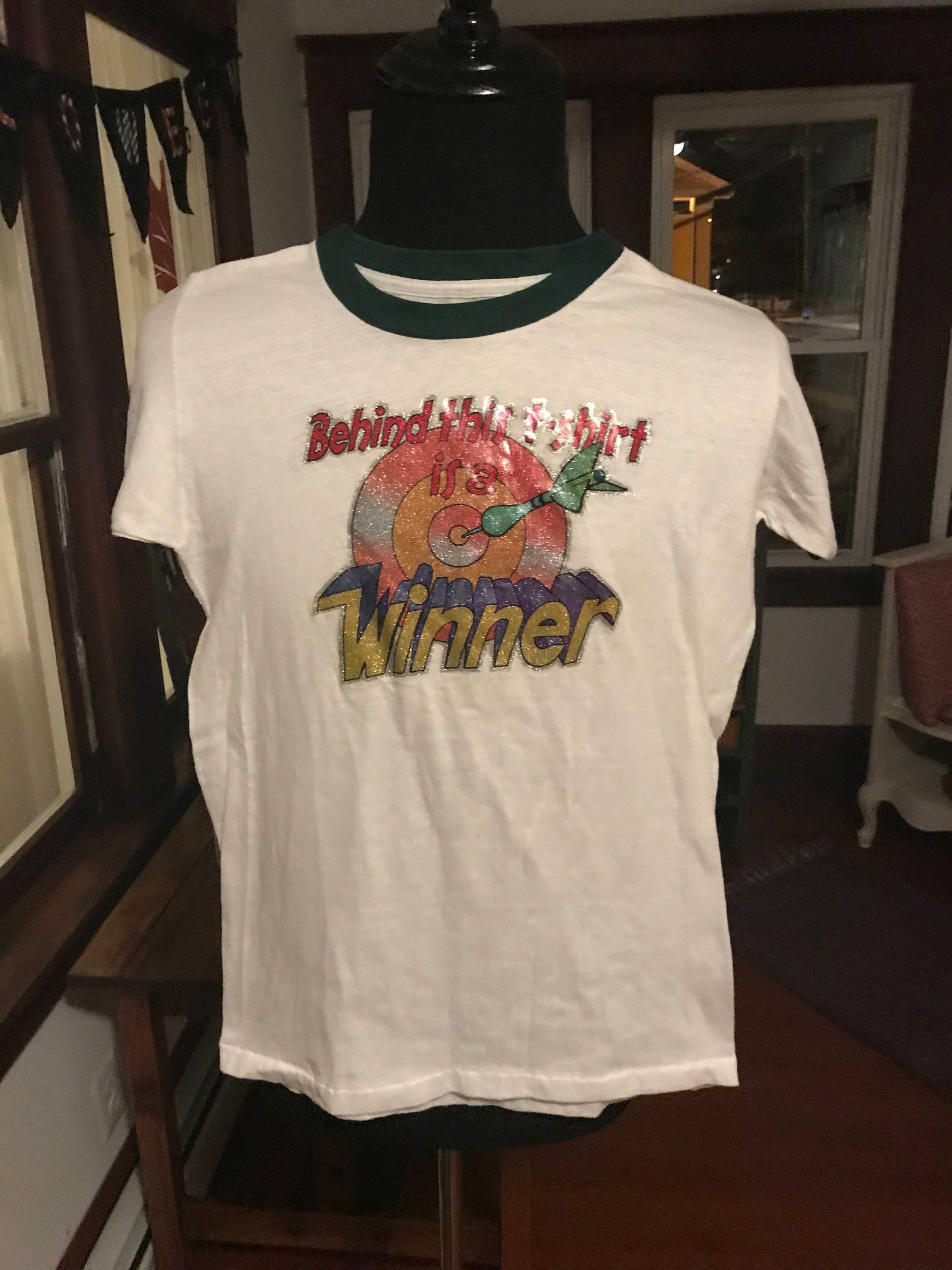 Jahrgang 1990-T-Shirt-Eisen Auf Super Papa/Gewinner von VintageFindsMichael