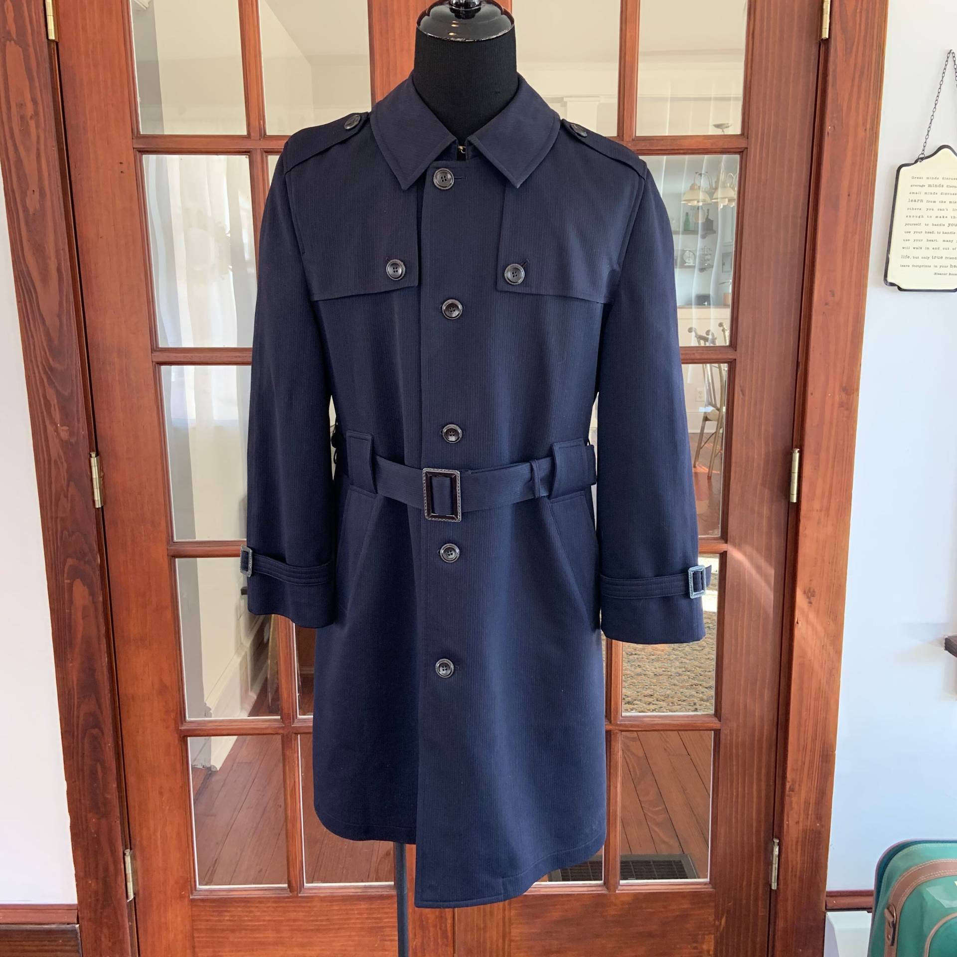 Vintage 1970Er Hafenmeister Herren Trench Mantel Regenmantel Coat Spion von VintageFindsMichael