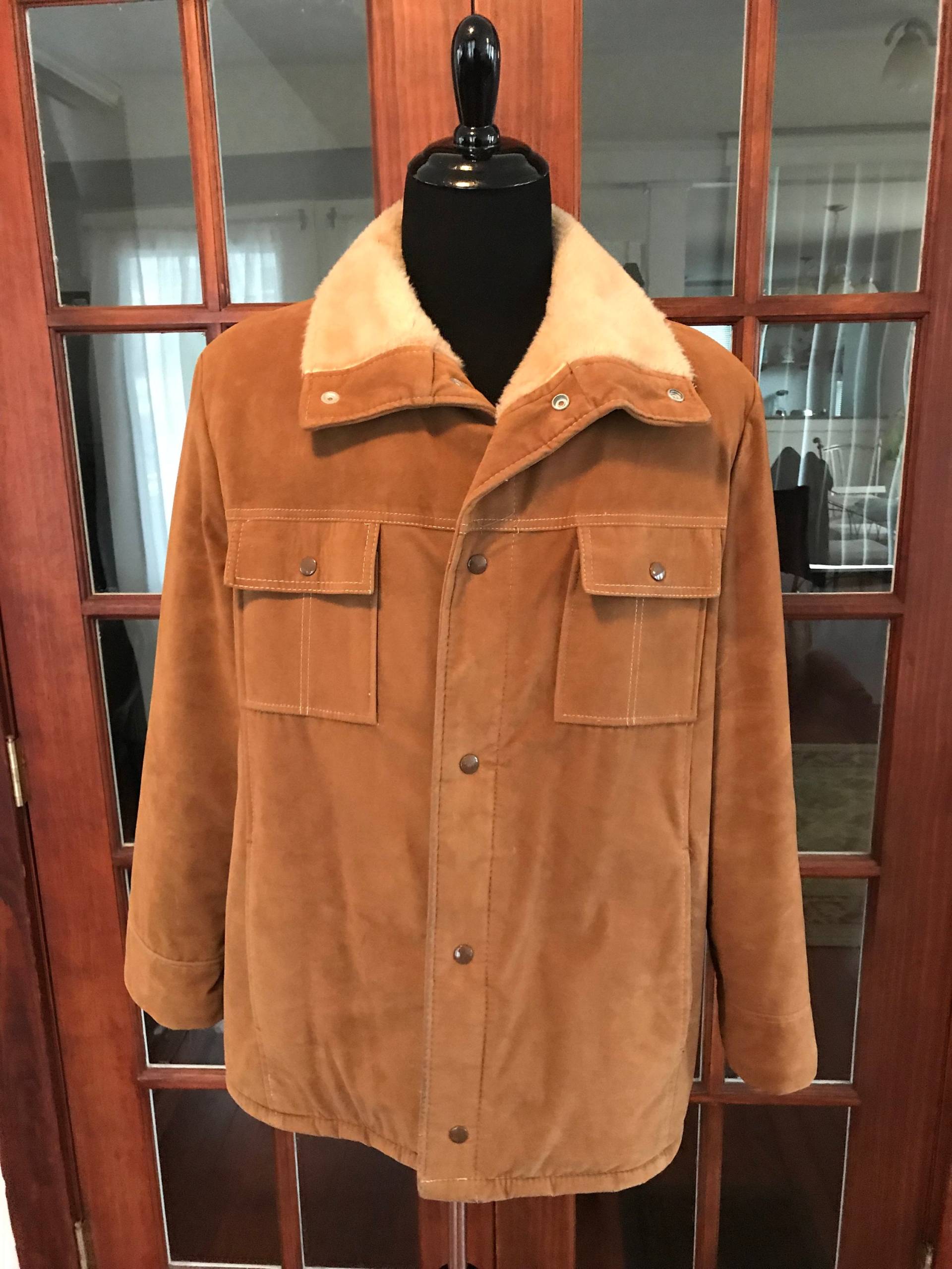 Vintage 1970Er Jahre Jc Penny Wildleder Pelzkragen Jacke Mantel Vintage 1970Er Jahre Jc Penny Wildleder Pelzkragen Jacke Mantel von VintageFindsMichael