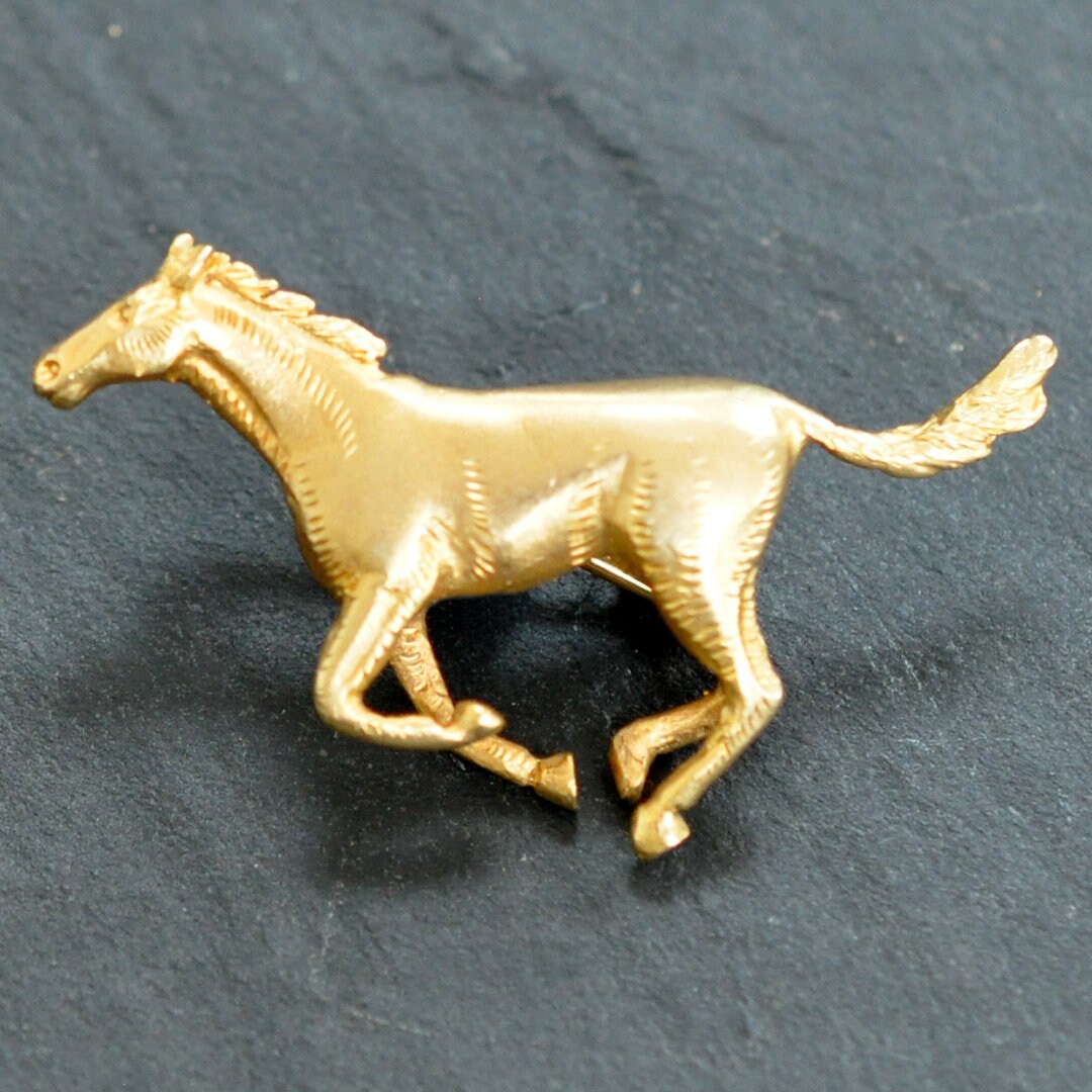 Galoppierendes Pferd Brosche von VintageFineJewellery