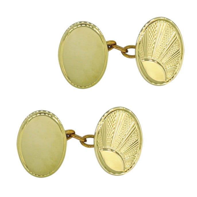 Gold Manschettenknöpfe "Sonnenstrahl' von VintageFineJewellery