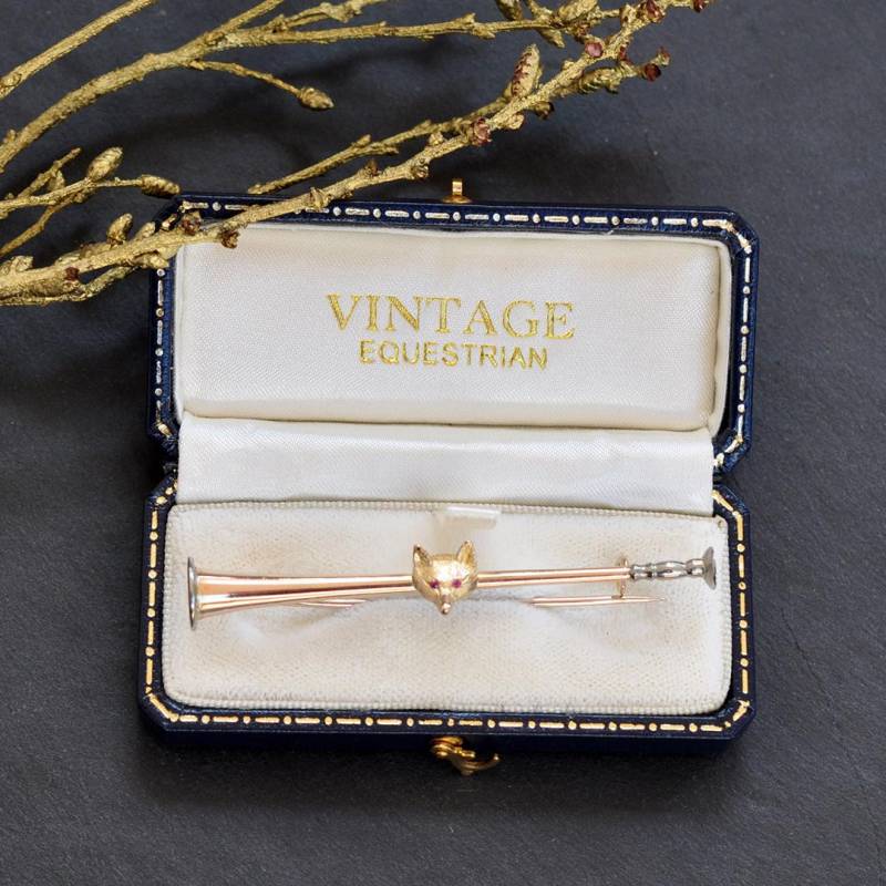 Jagdhorn & Fuchsschaft Pin von VintageFineJewellery