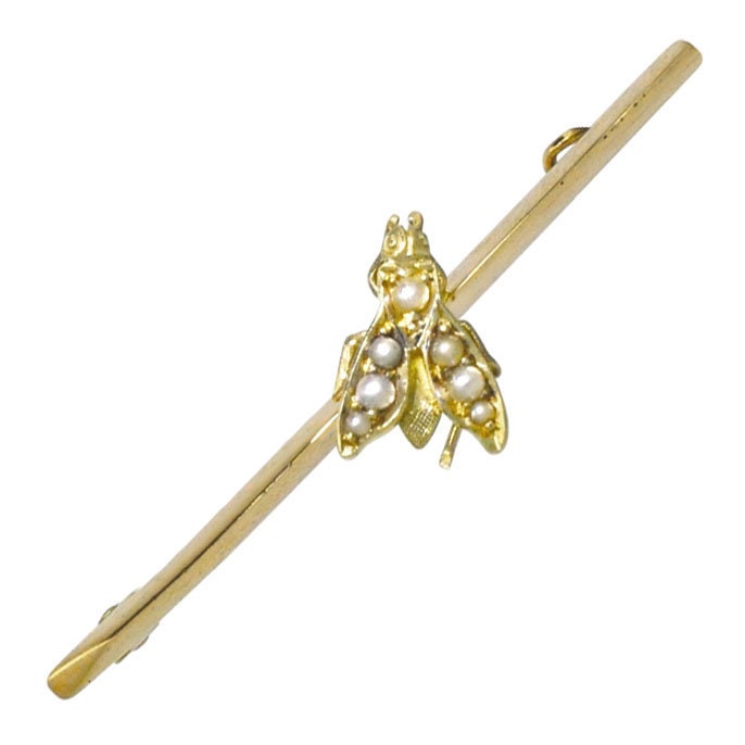 Perle Bug Brosche von VintageFineJewellery