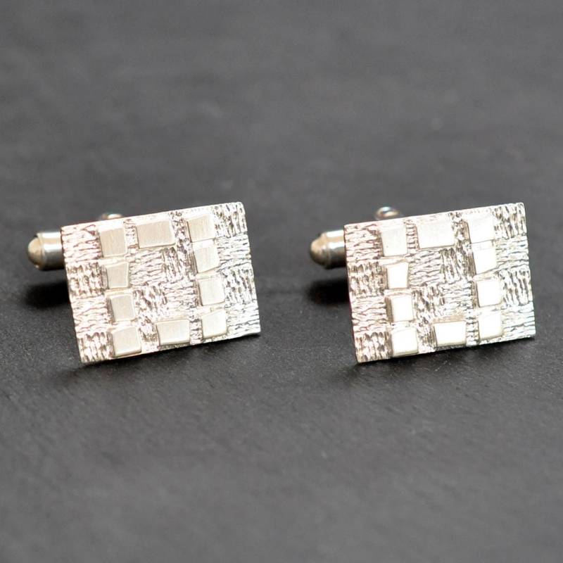 Vintage Silber Manschettenknöpfe von VintageFineJewellery