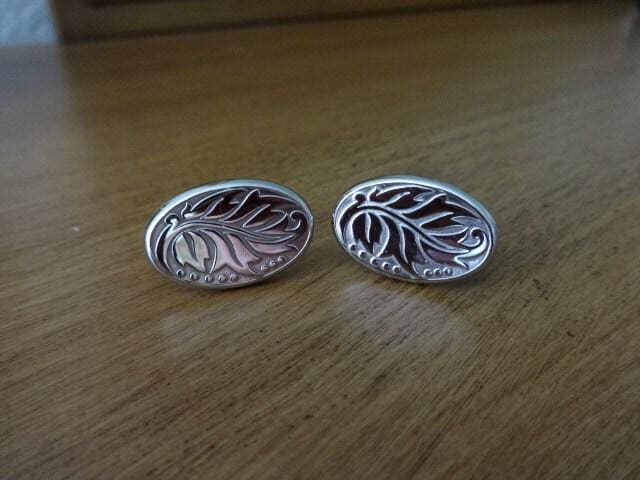 Manschettenknöpfe Von Swank Art Nouveau Floral Silber Ton Konservativ Sehr Sauber Und Edel Item 501 von VintageFolksVintage