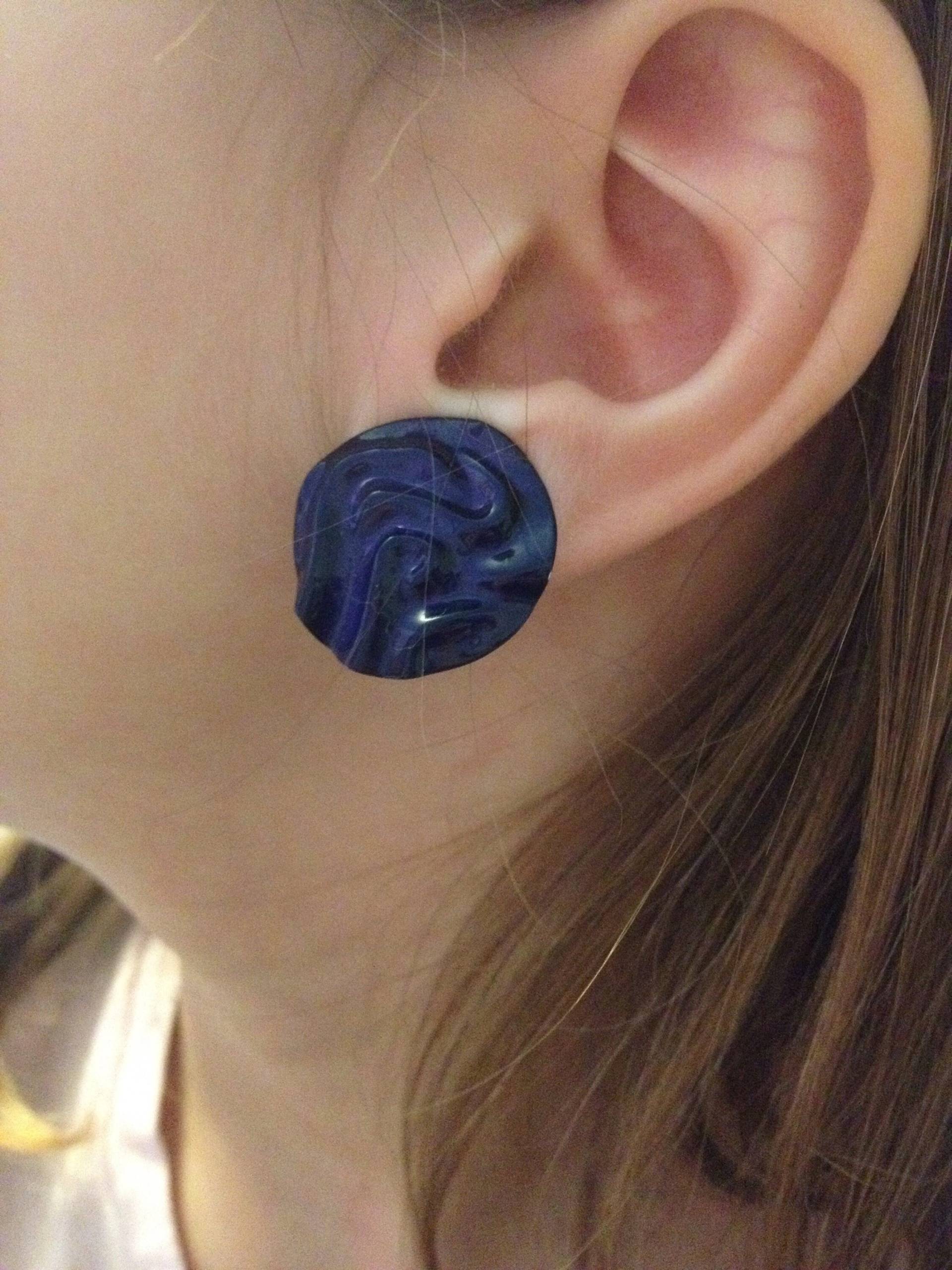 Funky Lila Vintage-Clip Auf Ohrringe - Metall von VintageGaloreFinds