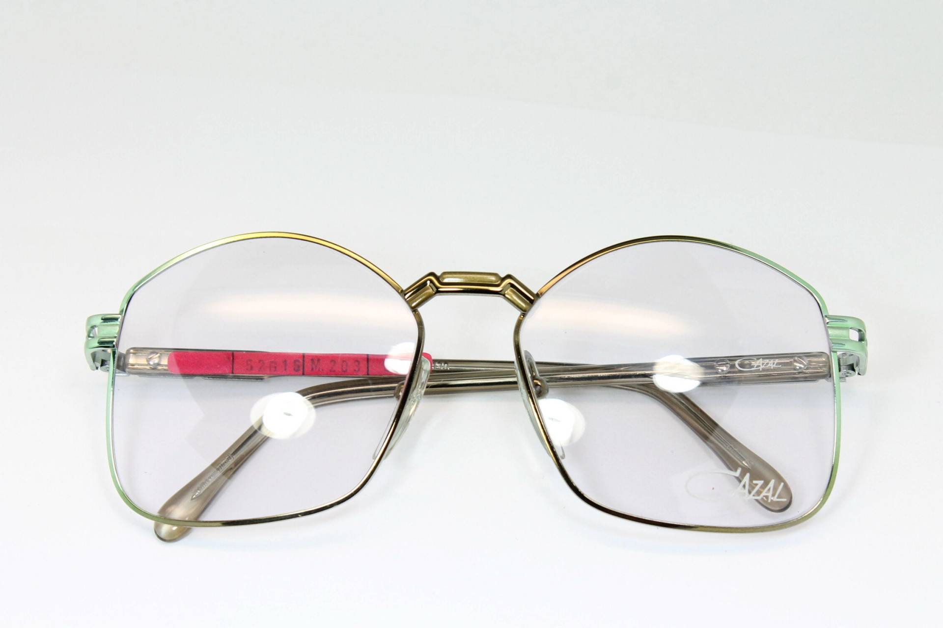 80Er Jahre Eckig Cazal 203 C.93 52-16 Seltene Unikat Echt Vintage Brillenfassung Lunettes Occhiali Bril Glasögon Gafas E100 von VintageGermanGlasses