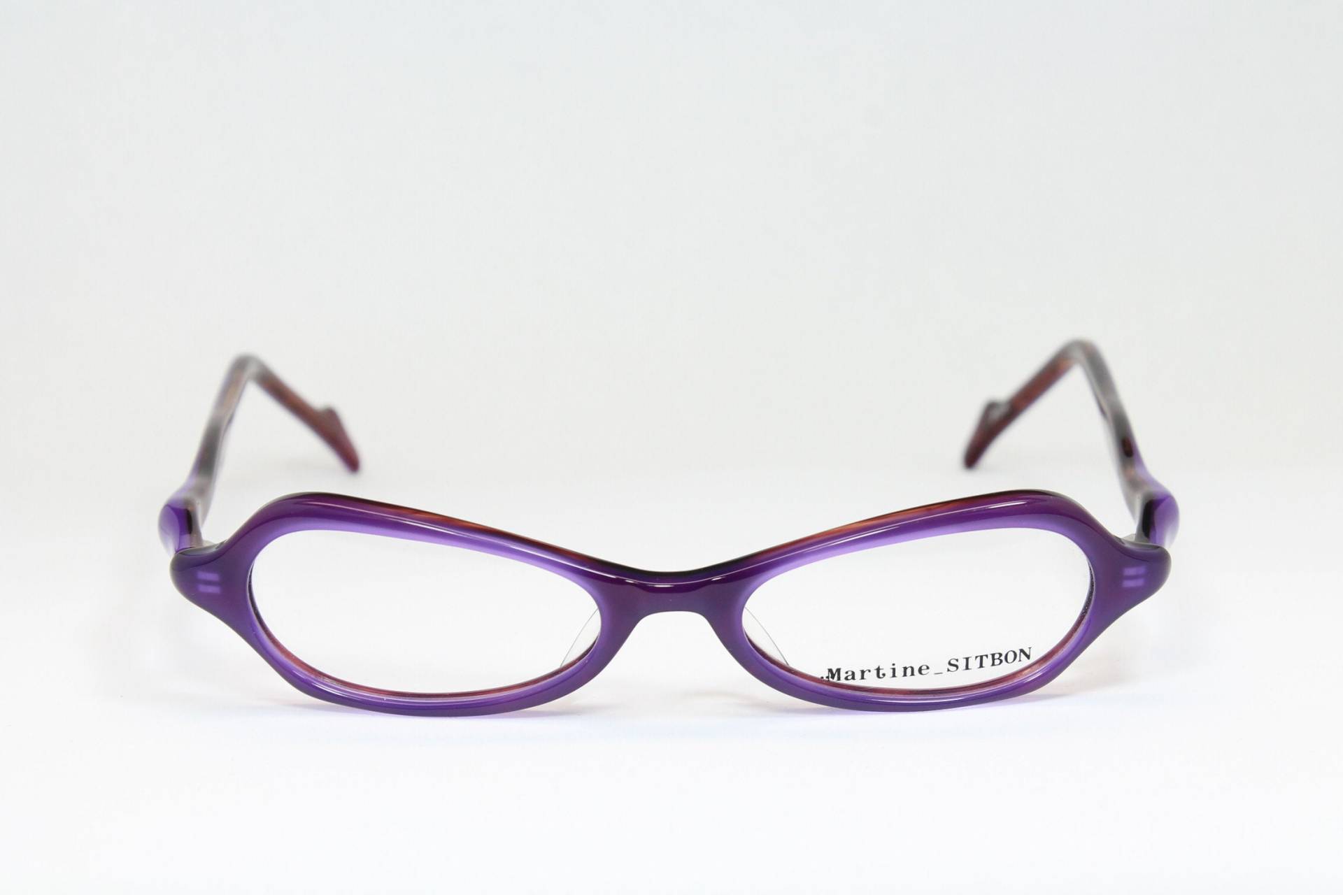 Cat Eye Lila Klein Schmal Martine Sitbon 6242 Pdr Violet Rare Unikat Große Vintage Brille Lunettes Gafas Bril Glasögon V01B von VintageGermanGlasses