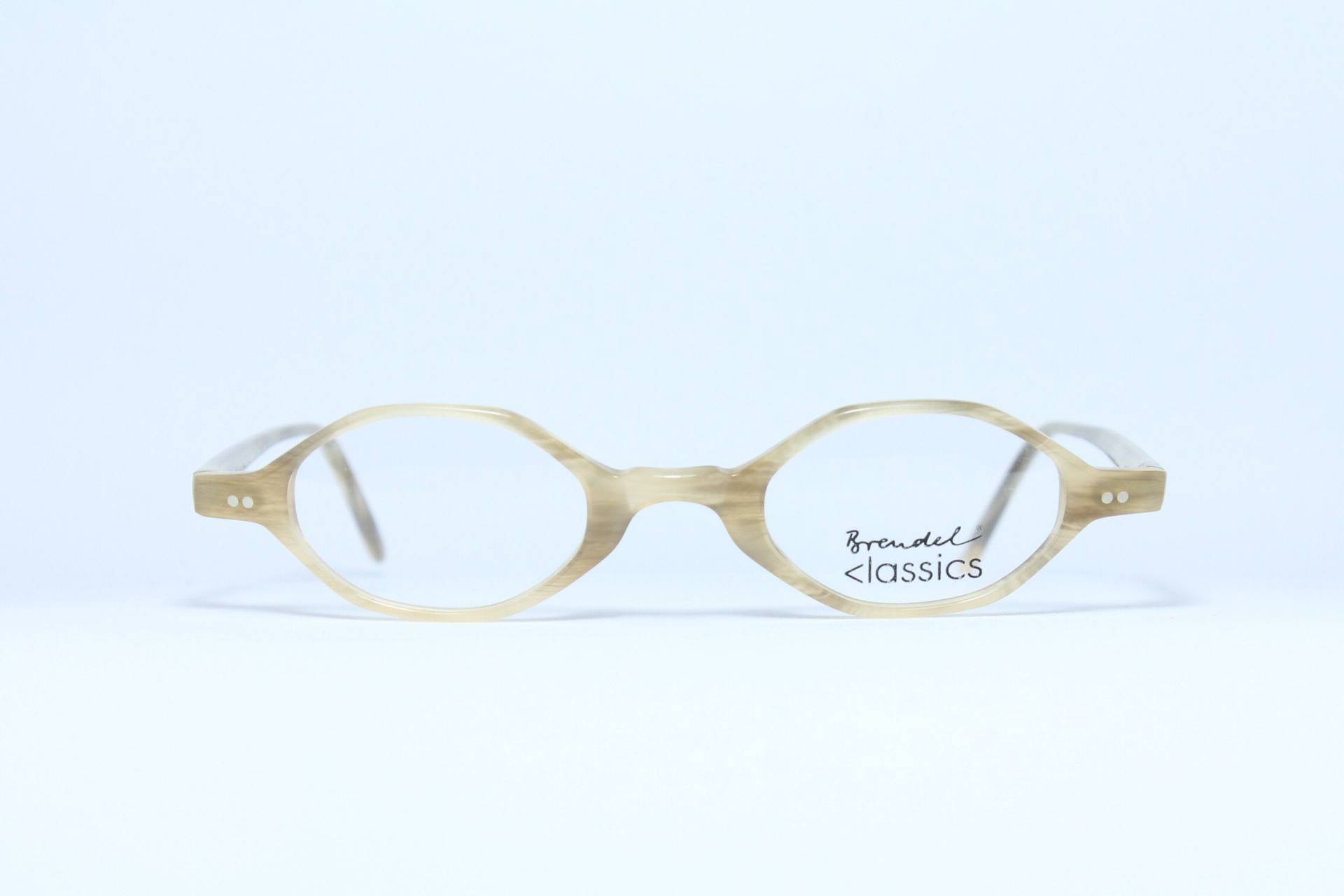 Classics Brendel 4087 C198 Germany Beige Kleine Lenses Seltene Echte Vintage Brillen Rahmen Lunettes Occhiali Gafas Bril Glasögon E102 von VintageGermanGlasses