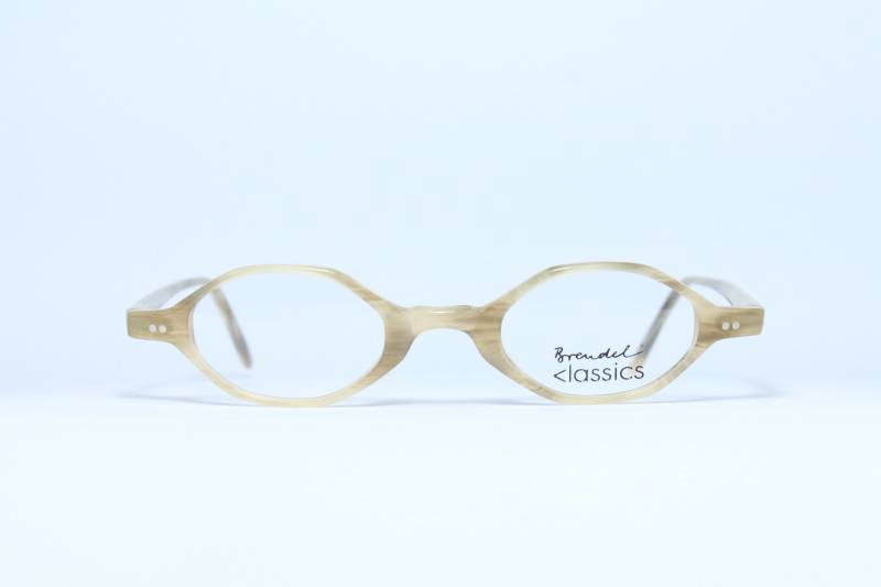 Classics Brendel 4087 C198 Germany Beige Kleine Lenses Seltene Echte Vintage Brillen Rahmen Lunettes Occhiali Gafas Bril Glasögon E102 von VintageGermanGlasses