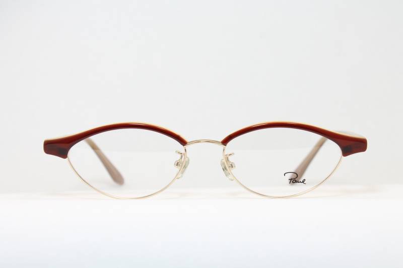 Gold-Braun Oval Initial Paul 04-V47 Seltene Einzigartige Vintage Brillen Rahmen Lunettes Gafas Bril Glasögon Occhiali E05 von VintageGermanGlasses