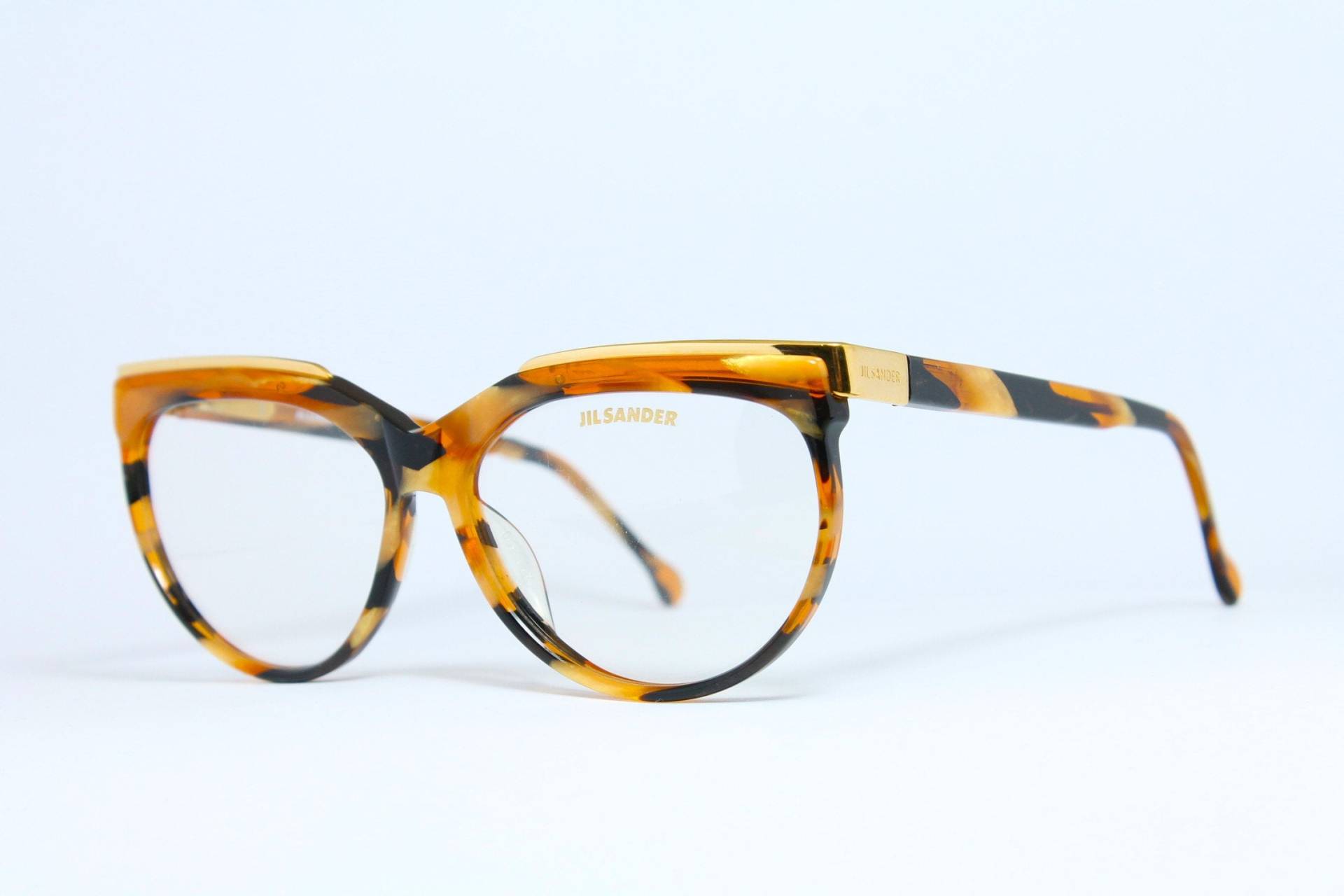 Jil Sander 223-850 Gold Tortoise Unikat True Vintage Brillen Gestell Gläser Lunettes Occhiali Gafas Bril Glasögon E105 von VintageGermanGlasses