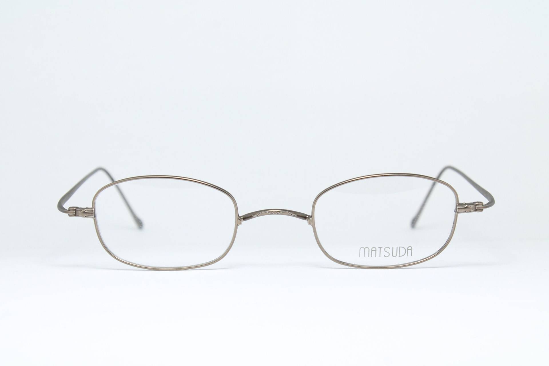 Kleines Objektiv Matsuda 10141 Bru 44-23 Sattelbrücke Seltene Einzigartige True Vintage Brillen Gläser Lunettes Occhiali Bril Glasögon Gafas E06 von VintageGermanGlasses