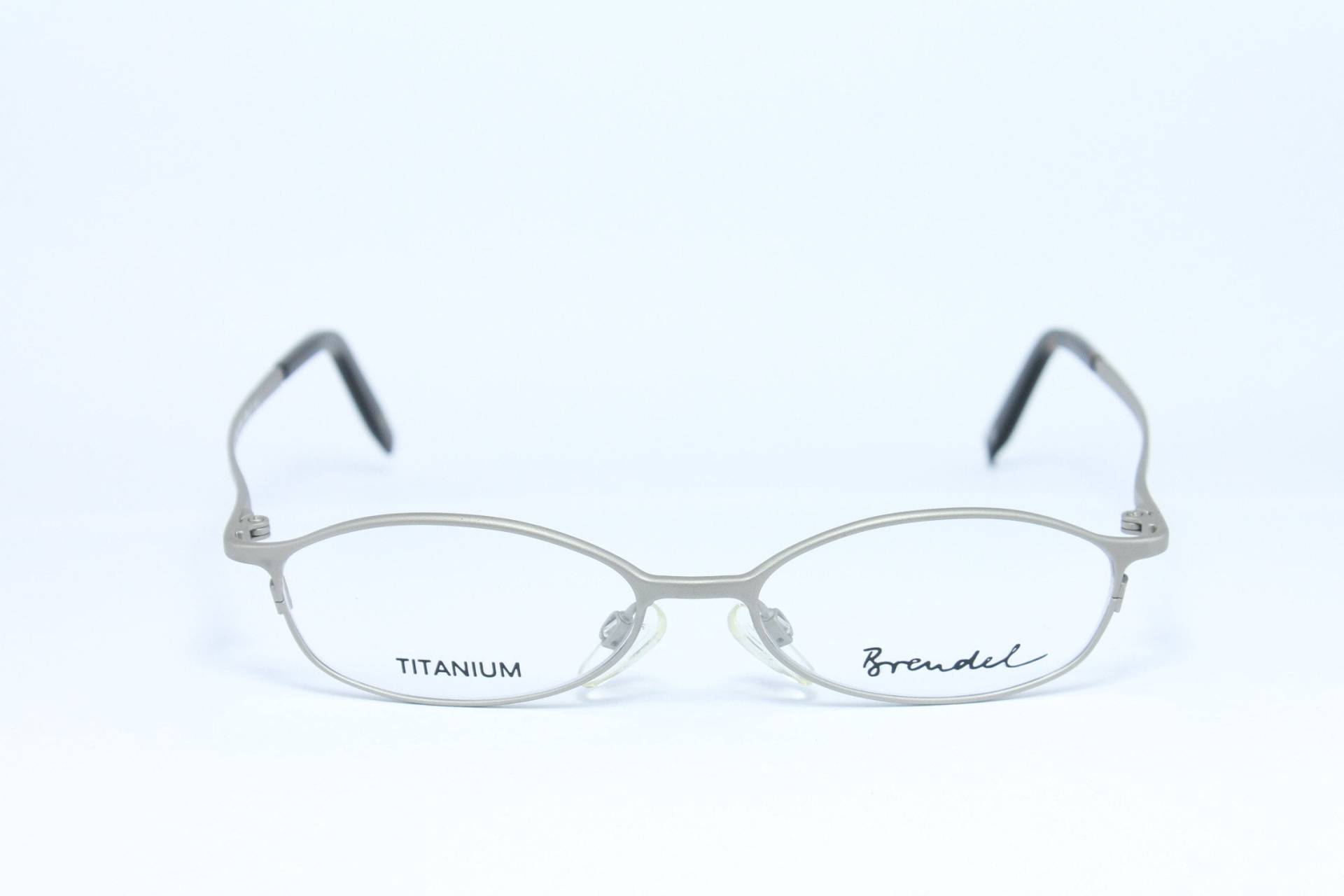 Kleines Oval Titan Brendel 8674 C7 Grau Unikat Selten Vintage Brillen Gestell Gläser Lunettes Occhiali Gafas Bril Glasögon E104 von VintageGermanGlasses