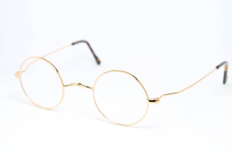 Micro Kleine Runde Linse 38-25 Meg 17010R Dp Gold Rare Einzigartige Original Vintage Brillen Gestell Gläser Lunettes Bril Glasögon Gafas E00 von VintageGermanGlasses