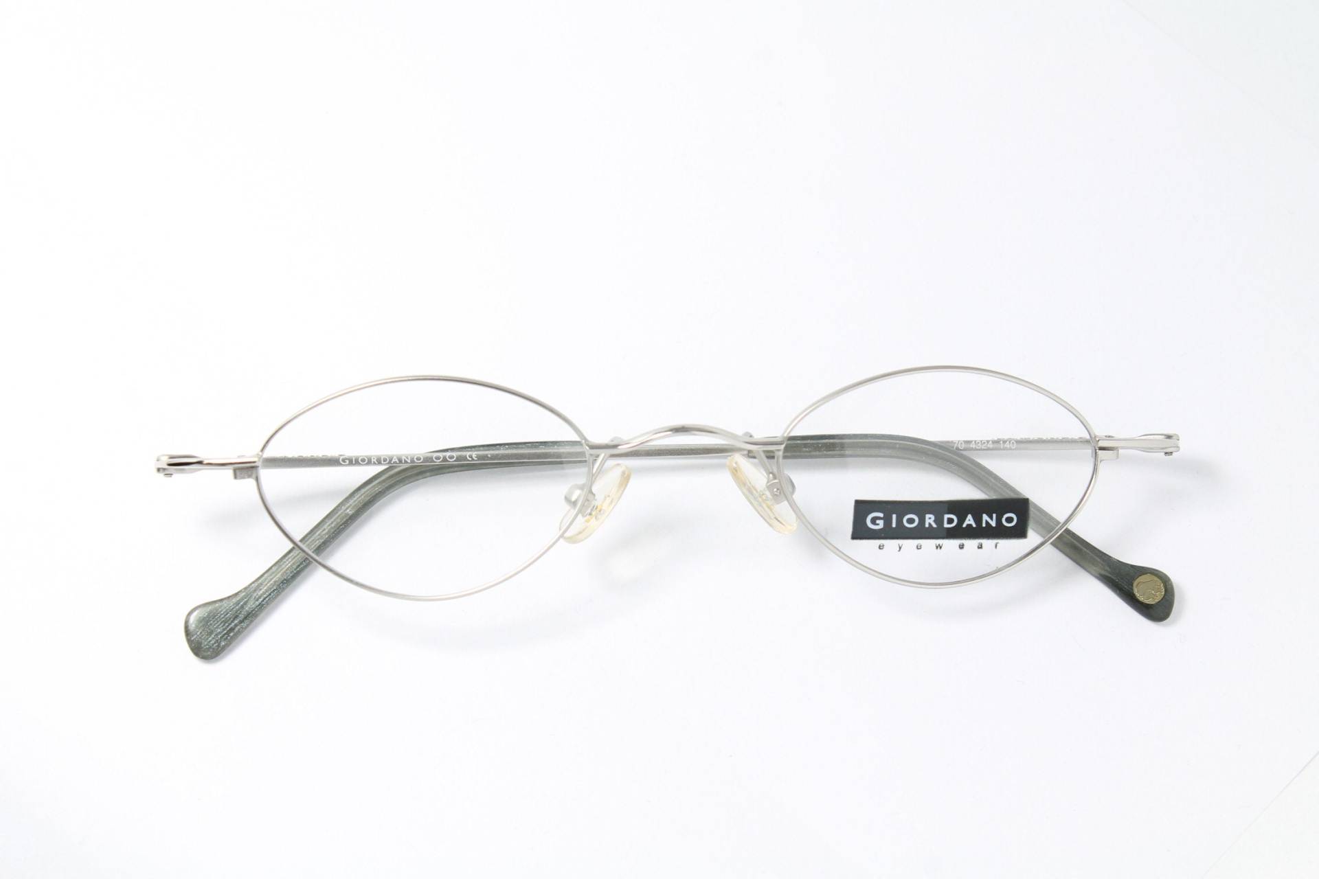 Micro Silber Oval Giordano Ga0275 Kleine Gläser Rare Unikat True Vintage Brillengestell Glasses Lunettes Occhiali Gafas Bril Glasögon E08 von VintageGermanGlasses