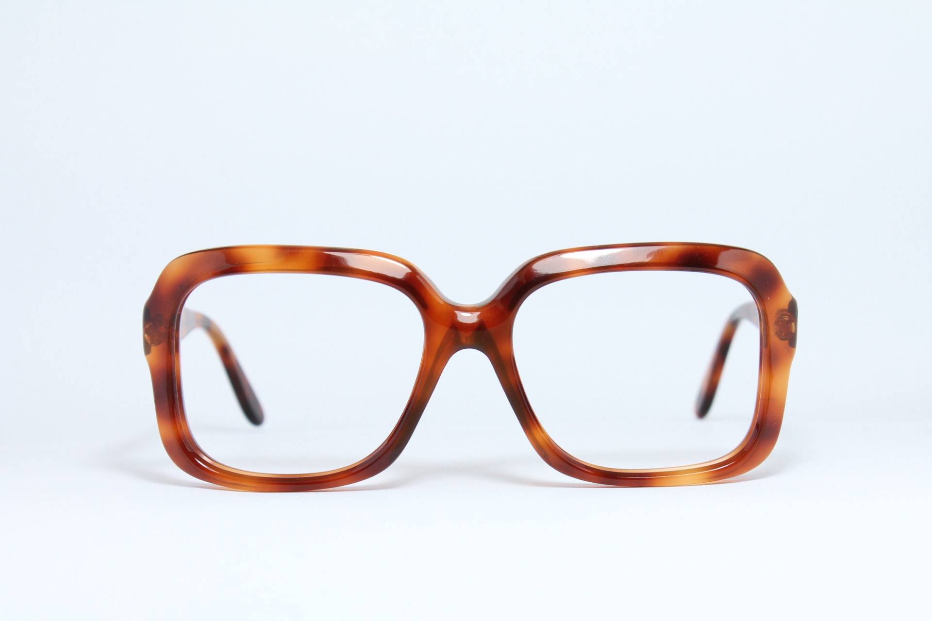 Oldschool Amber Embe 731 Big Square Rare Unikat True Vintage Brillengestell Gläser Lunettes Bril Glasögon Gafas E105 von VintageGermanGlasses