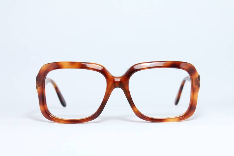 Oldschool Amber Embe 731 Big Square Rare Unikat True Vintage Brillengestell Gläser Lunettes Bril Glasögon Gafas E105 von VintageGermanGlasses