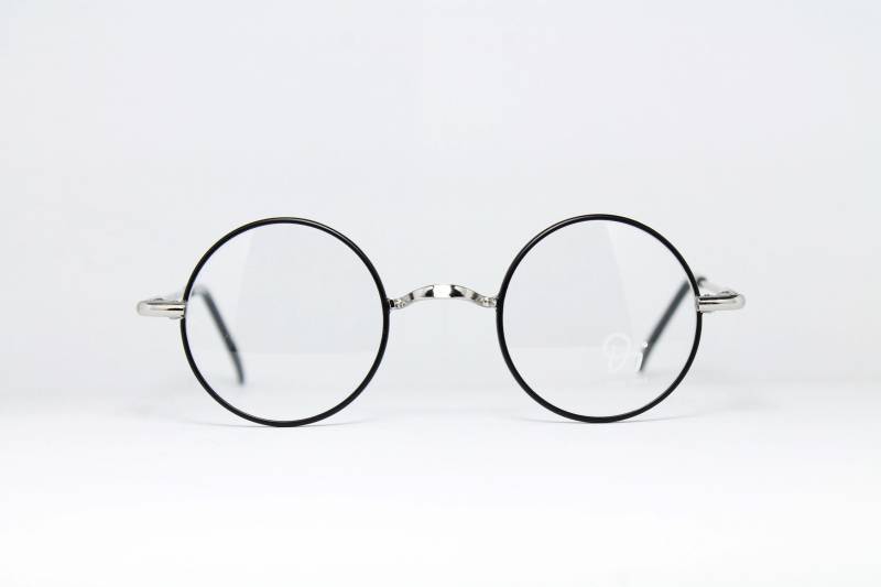 Schmale Kleine Runde Dieterle 577 C11 Silber Sattel Brücke Steampunk Rare Unikat Echt Vintage Brillengestell Gläser Lunettes Bril Gafas E06 von VintageGermanGlasses