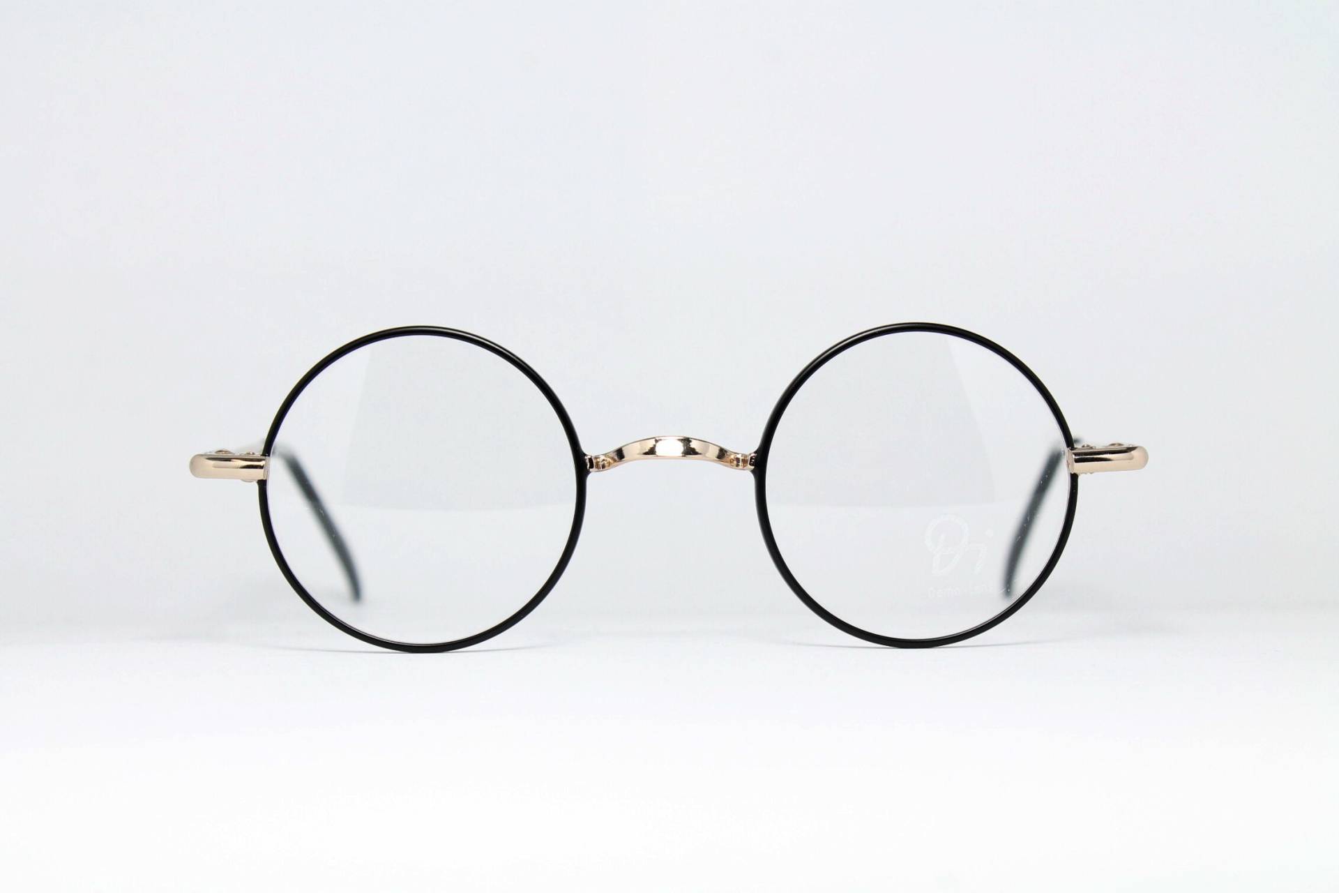 Schmale Kleine Runde Dieterle 577 C12 Sattel Steg Steampunk Rare Unikat True Vintage Brillengestell Glasses Lunettes Bril Gafas E06 von VintageGermanGlasses