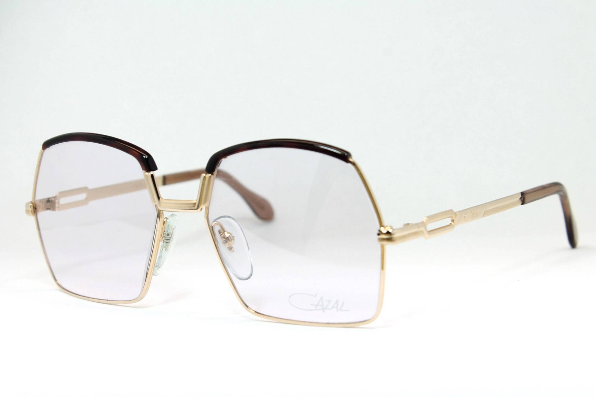 Schmales 80Er Jahre Viereck Gold Braun Cazal 204 C.97/7 52-16 Seltene Einzigartige True Vintage Brillen Fassung Lunettes Occhiali Bril Glasögon von VintageGermanGlasses