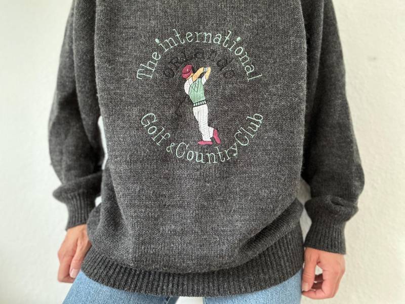 Vintage Golf Pullover Bestickter Strickpullover - Pietro Albanes, Made in Italy von VintageGermanyStudio