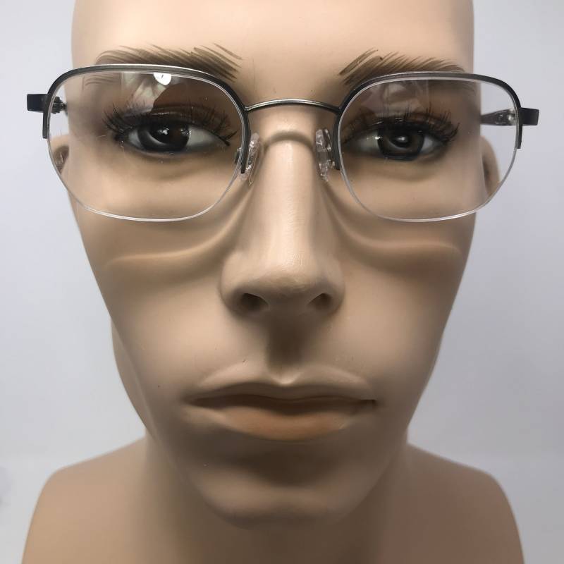 Vintage Jaeger Mod 026 Brillen Brillengestell Grau Braun Animal Print Quadrat Gebraucht Brillengestelle Retro von VintageGlassesFrames