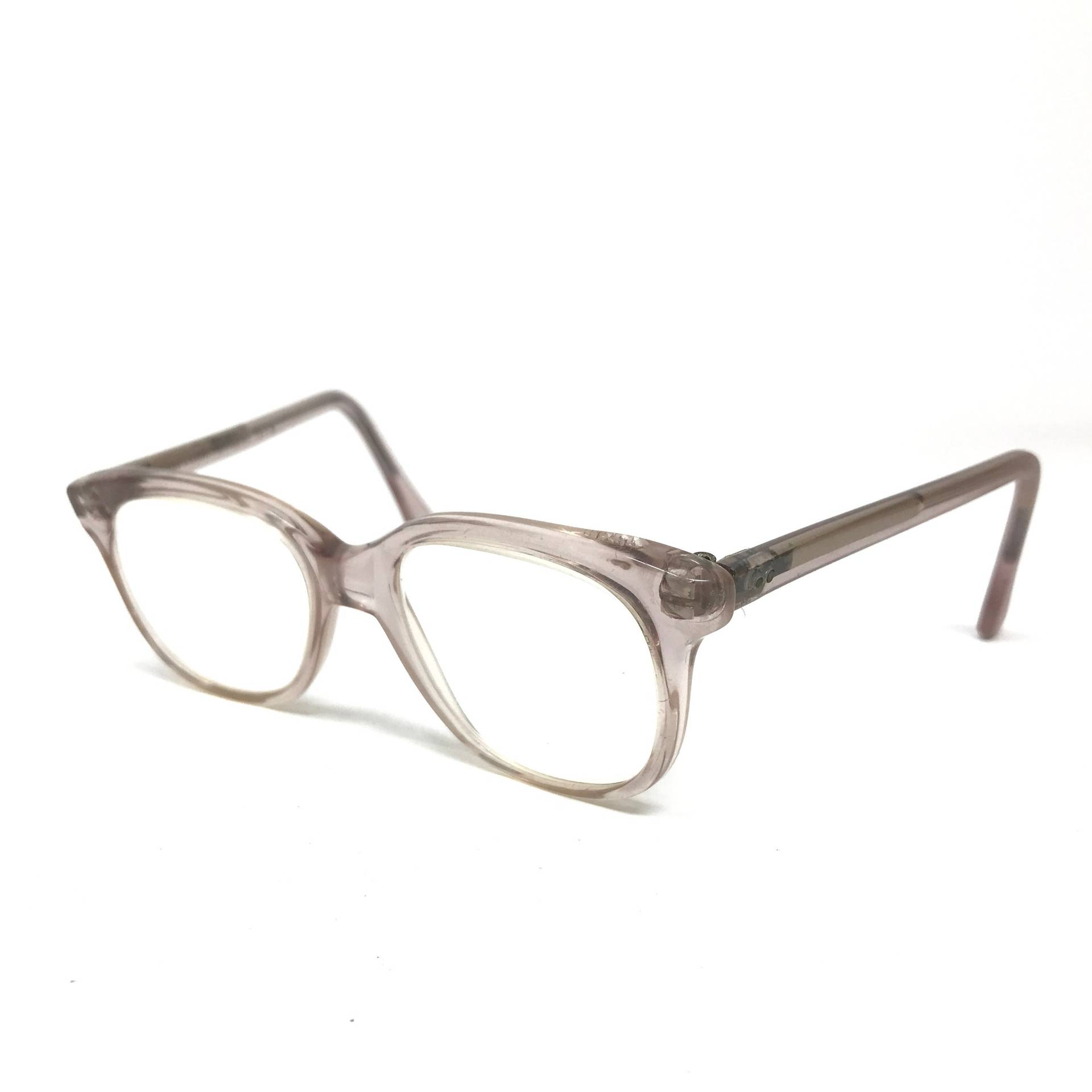 Vintage Merx Kinderbrillen Brillengestell Klar Lila Quadrat Gebraucht Brillengestelle Retro von VintageGlassesFrames