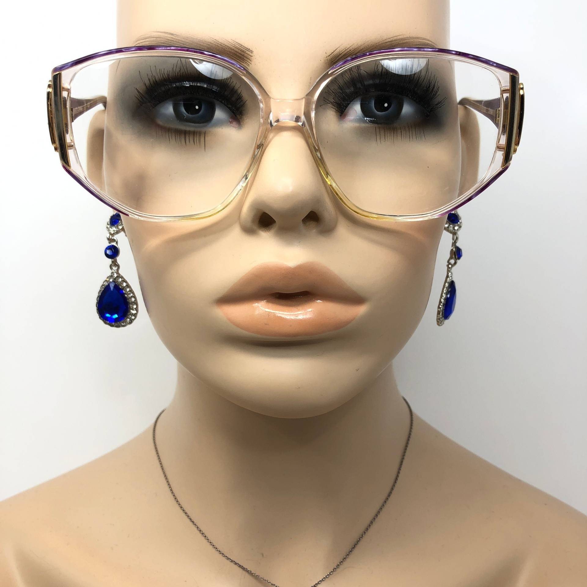 Vintage Zinnia Brillen Brillengestell Lila Quadrat Gebraucht Brillengestelle Retro Vintage Zinnia Brillen Brillengestell Lila Quadrat Gebraucht Brillengestelle Retro von VintageGlassesFrames