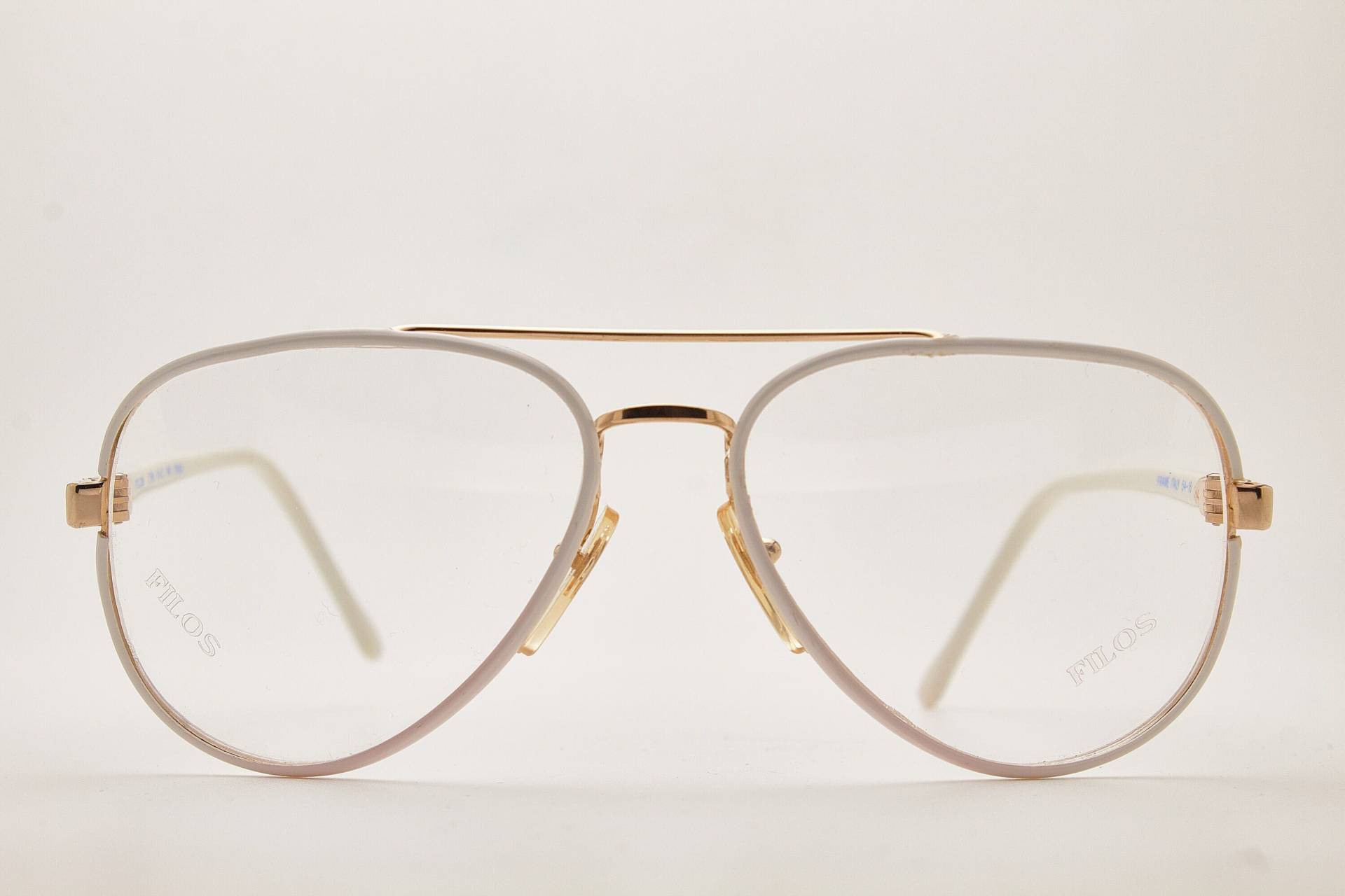 1980Er Brillen/Herren Vintage Brillen Filos 3766 Weißgold Metallrahmen/Hipster Brillen/Pilot Sonnenbrillen/Übergrößensonnenbrille/Fliegerbrille von VintageGlassesVault