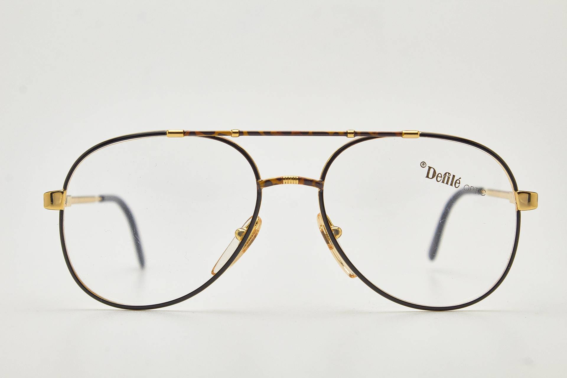 1980Er Jahre Brille/Herren Vintage Brillen Defile Braun/Gold Metallrahmen/Hipster Brillen/Pilot Sonnenbrille/Oversize Sonnenbrille/Aviator Brille von VintageGlassesVault