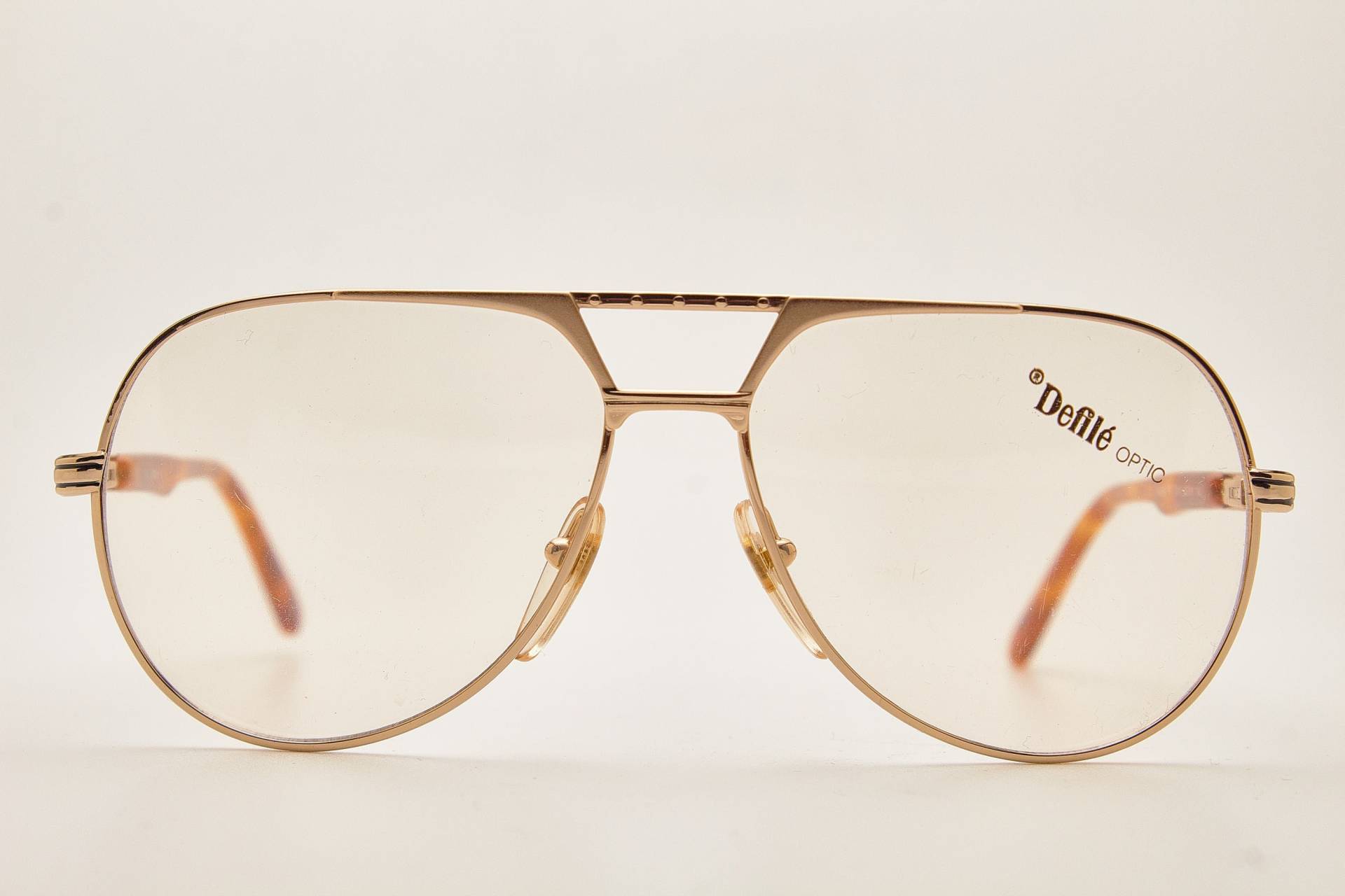 1980Er Jahre Brille/Herren Vintage Brillen Defile Optic Braun/Gold Metallrahmen/Hipster Brillen/Pilot Sonnenbrille/Oversize Sonnenbrille/Aviator von VintageGlassesVault