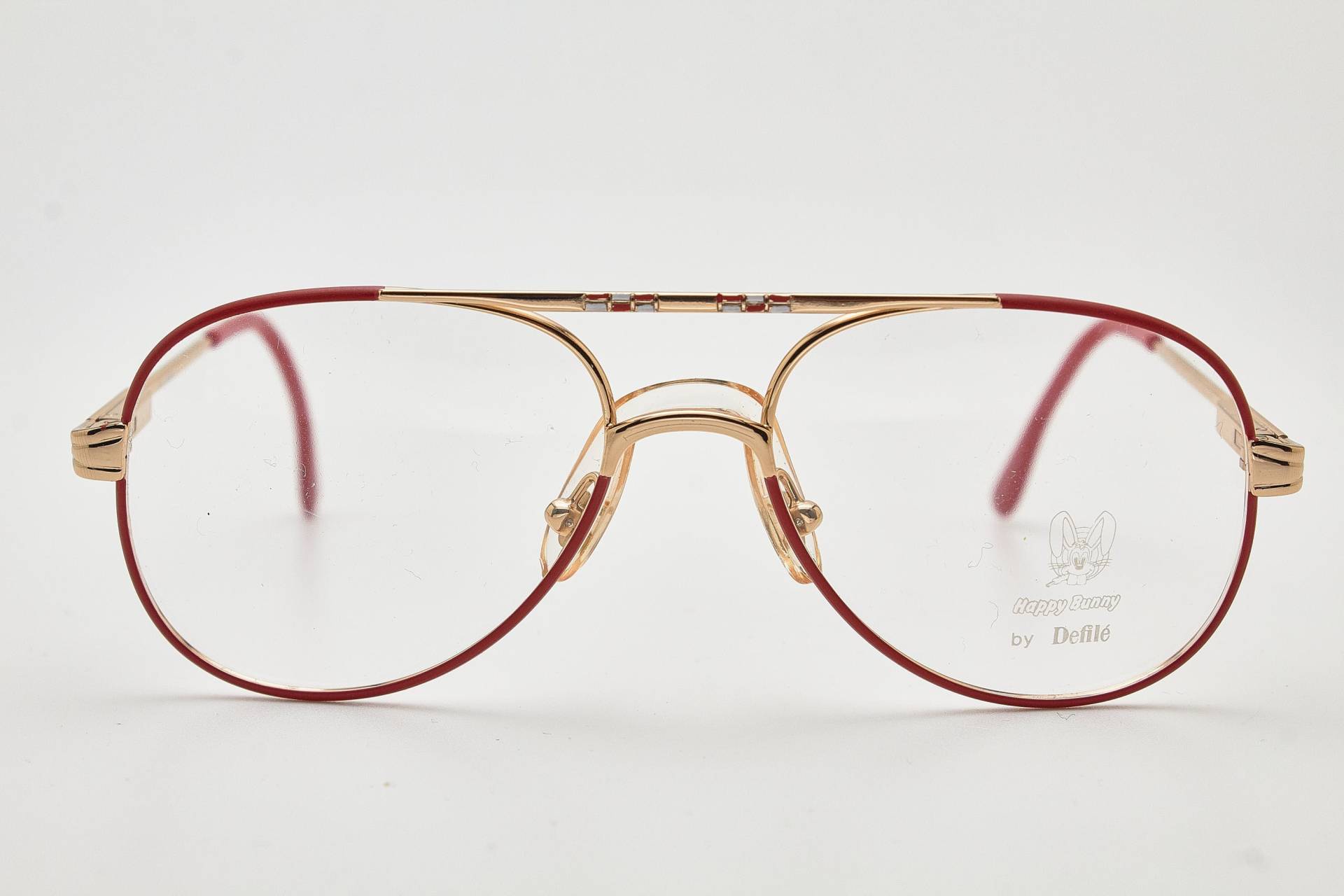 1980Er Jahre Brille/Herren Vintage Brillen Defile Rot/Gold Metallrahmen/Hipster Brillen/Pilot Sonnenbrille/Oversize Sonnenbrille/Aviator Brille von VintageGlassesVault