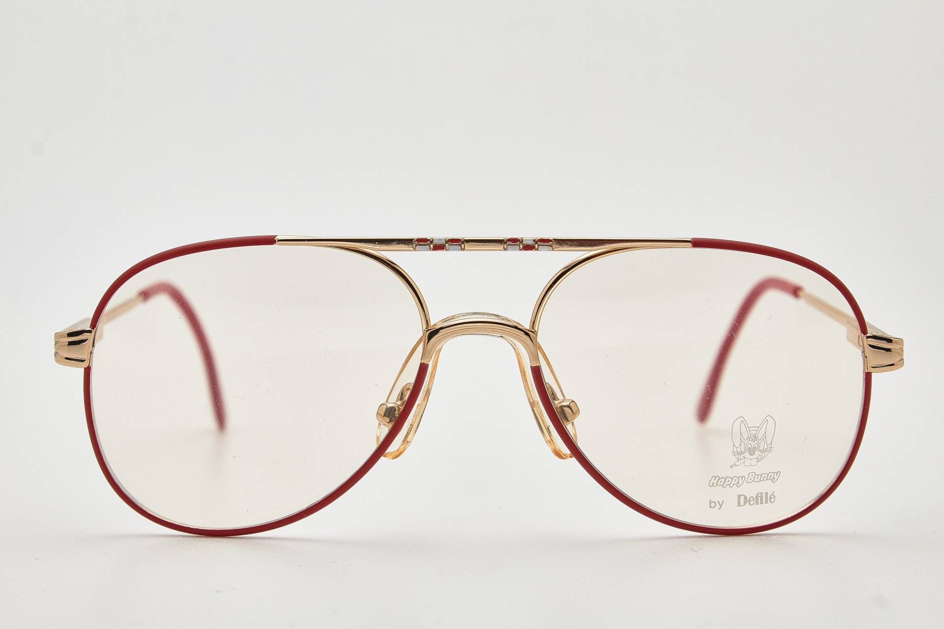 1980Er Jahre Brille/Herren Vintage Brillen Defile Rot/Gold Metallrahmen/Hipster Brillen/Pilot Sonnenbrille/Oversize Sonnenbrille/Aviator Brille von VintageGlassesVault