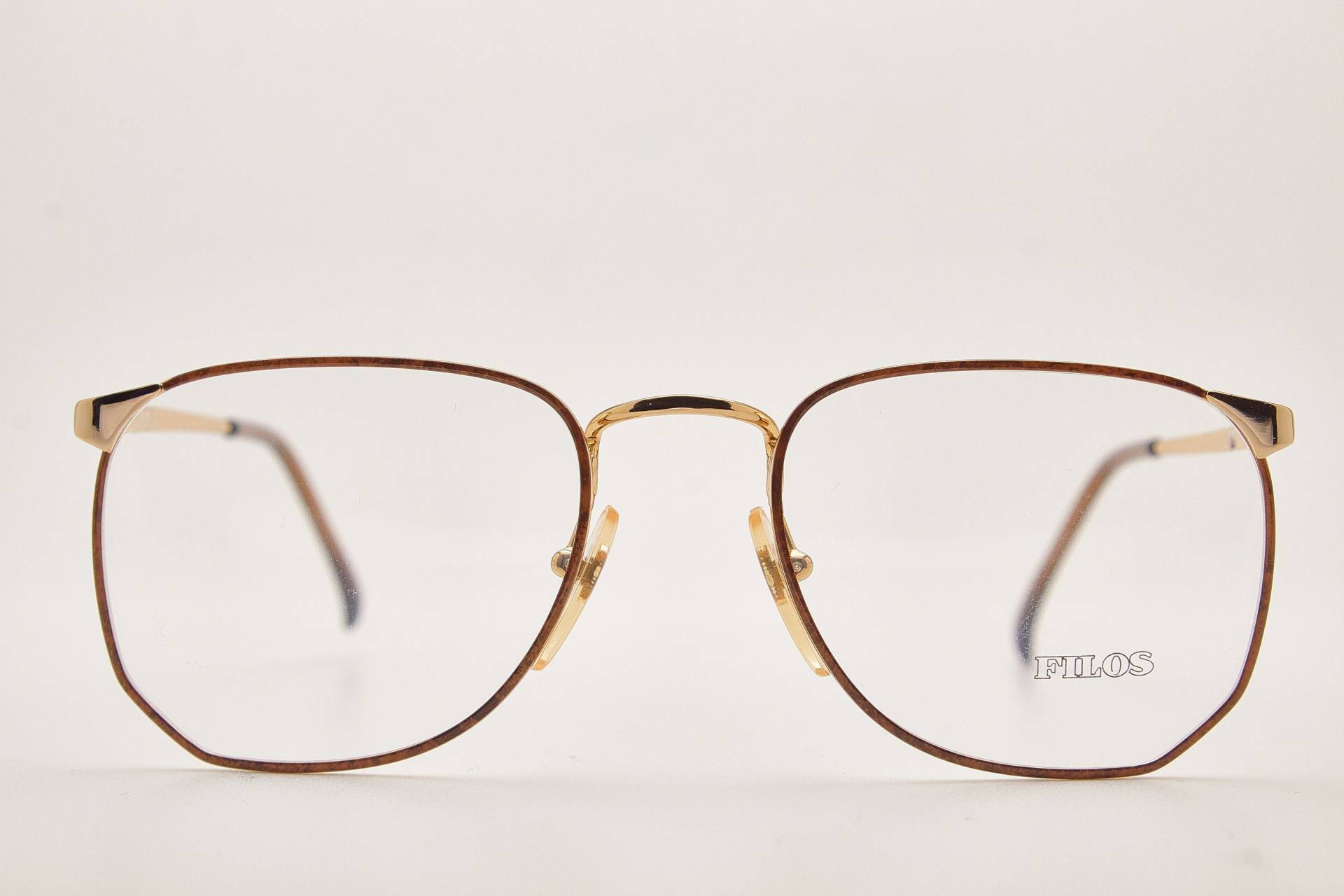 1980Er Jahre Brille/Herren Vintage Brillen Filos 5780 Braun Gold Metallrahmen/Hipster Brillen/Pilot Sonnenbrille/Oversizesonnenbrille/Aviator Brille von VintageGlassesVault