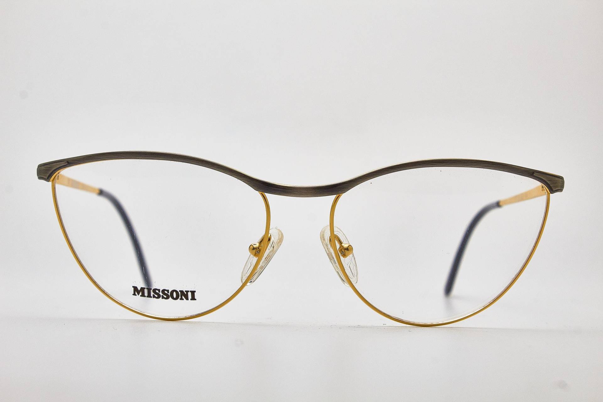 1980Er Jahre Brille Missoni M311 Braun Gold/Hipster Brille/Cateye Brille/Oversize Sonnenbrille Cateye/Vintage Brillenfassung von VintageGlassesVault