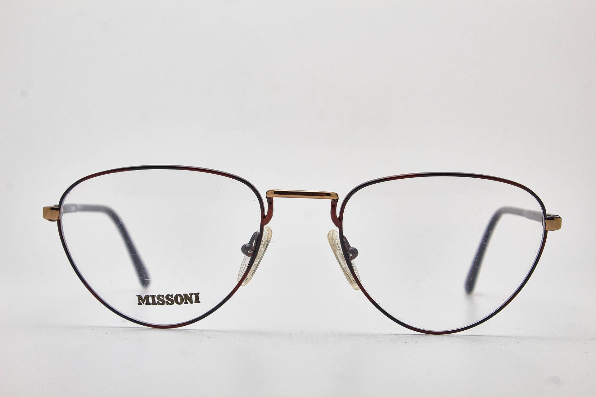 1980Er Jahre Brille Missoni M843 Schwarz/Roter Rahmen/Hipster Brillen/Cateye Brillen/Oversize Sonnenbrillen Cateye/Vintage Brillen/1980Er Brillen von VintageGlassesVault