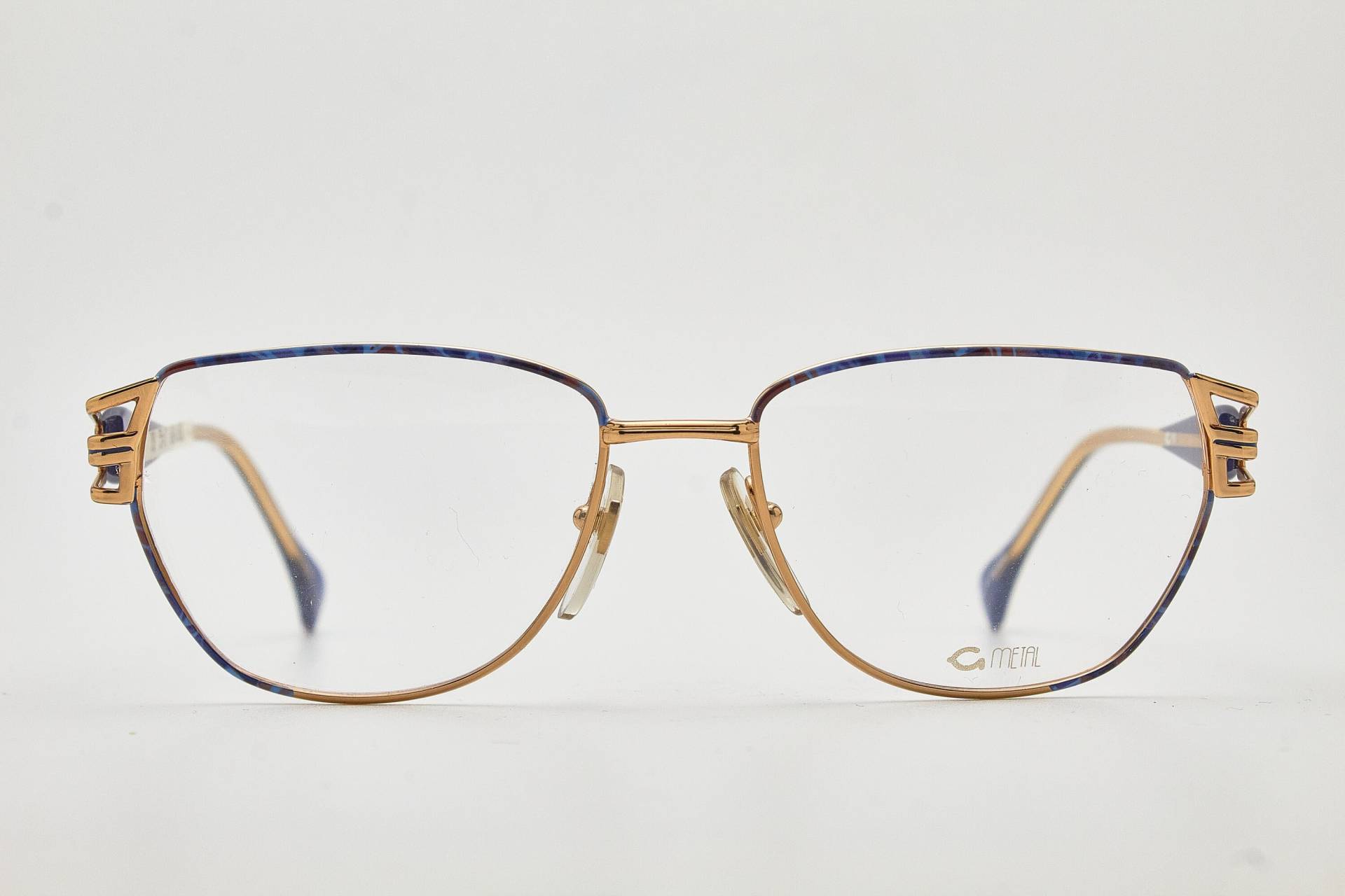 1980Er Jahre Brille Vintage Grasset Blau Gold Rahmen/Hipster Brillen/Cateye Brillen/Oversize Sonnenbrillen Cateye/Vintage Brillen/1980Er Brillen von VintageGlassesVault