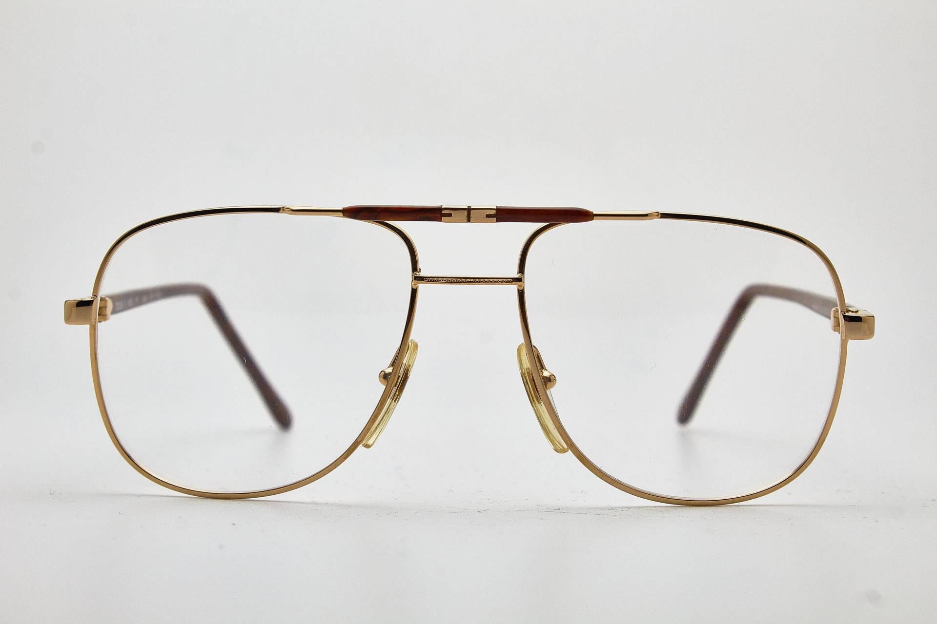 80Er Vintage Herren Brille Filos 4852 Pilotenbrille/Oversize Sonnenbrille Braun/Gold Mit Rahmen, Braun/Gold, Fliegerbrille 1980Er von VintageGlassesVault