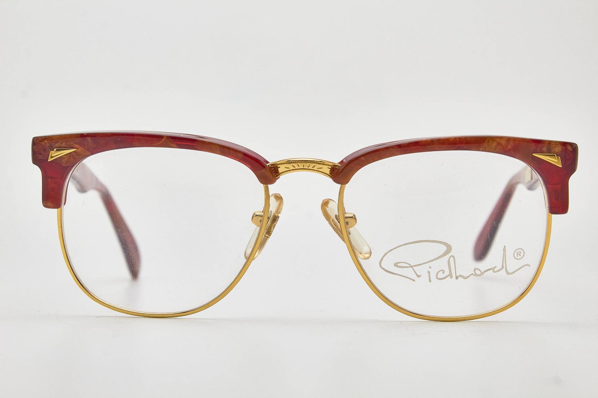 Back To 80Er Jahre Vintage Frau Schmetterling Oversize Brillen Richard 52-18 Rot/Poliert Gold Hipsters Mode Rahmen Cat-Eye Sonnenbrille von VintageGlassesVault