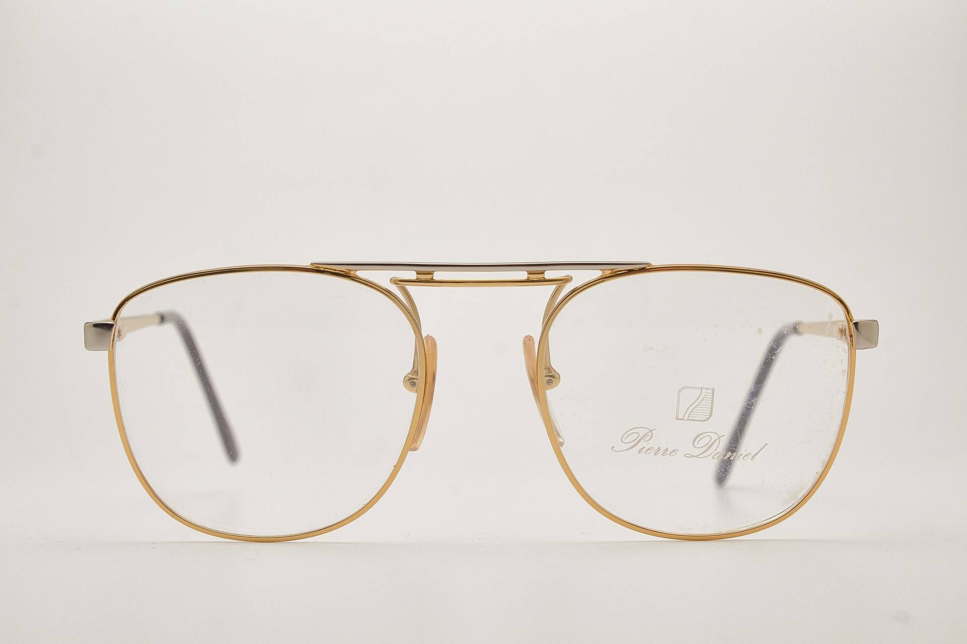 Back To 80Er Jahre Vintage Oversize Brille Pierre Daniel Mod.5535 Gold/Silber Metall Hipsters Rahmen Frau Sonnenbrille Eyewear Boho Hippie von VintageGlassesVault