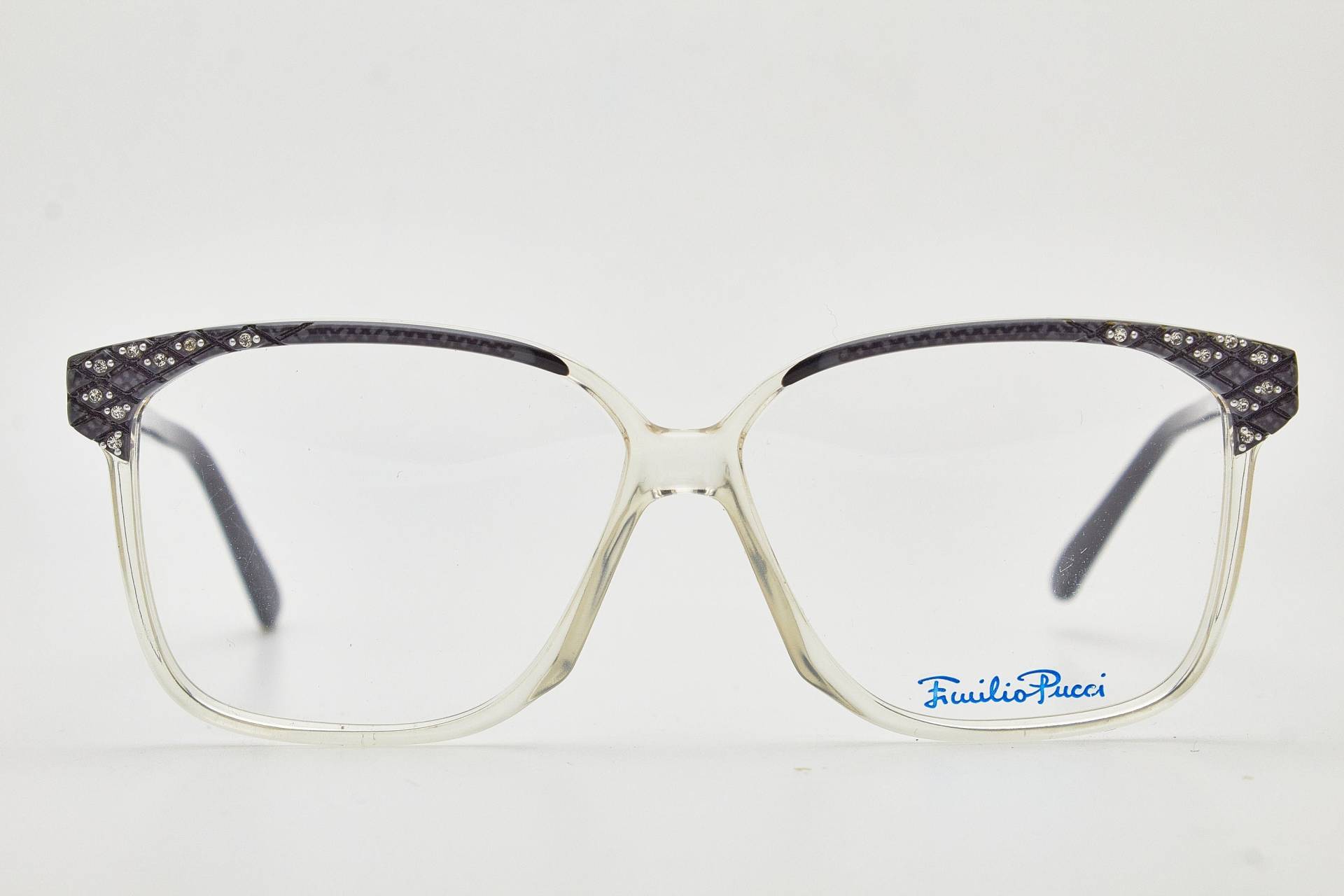 Emilio Pucci Vintage Brillenfassung 1980Er Jahre Grau Klar Oversize Sonnenbrille Brillen Schmetterlingsbrille Damenbrillen Schmetterlingsbrillen von VintageGlassesVault