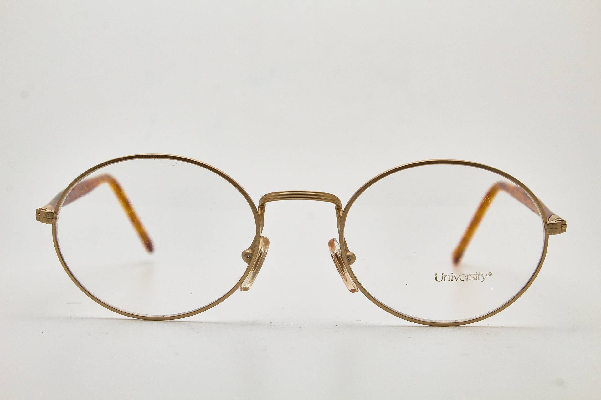 Filos 6284 University Braun Gold Runder Rahmen/Vintage Brillen/Runde Brillen Vintage/90Er Jahre Brille/ von VintageGlassesVault