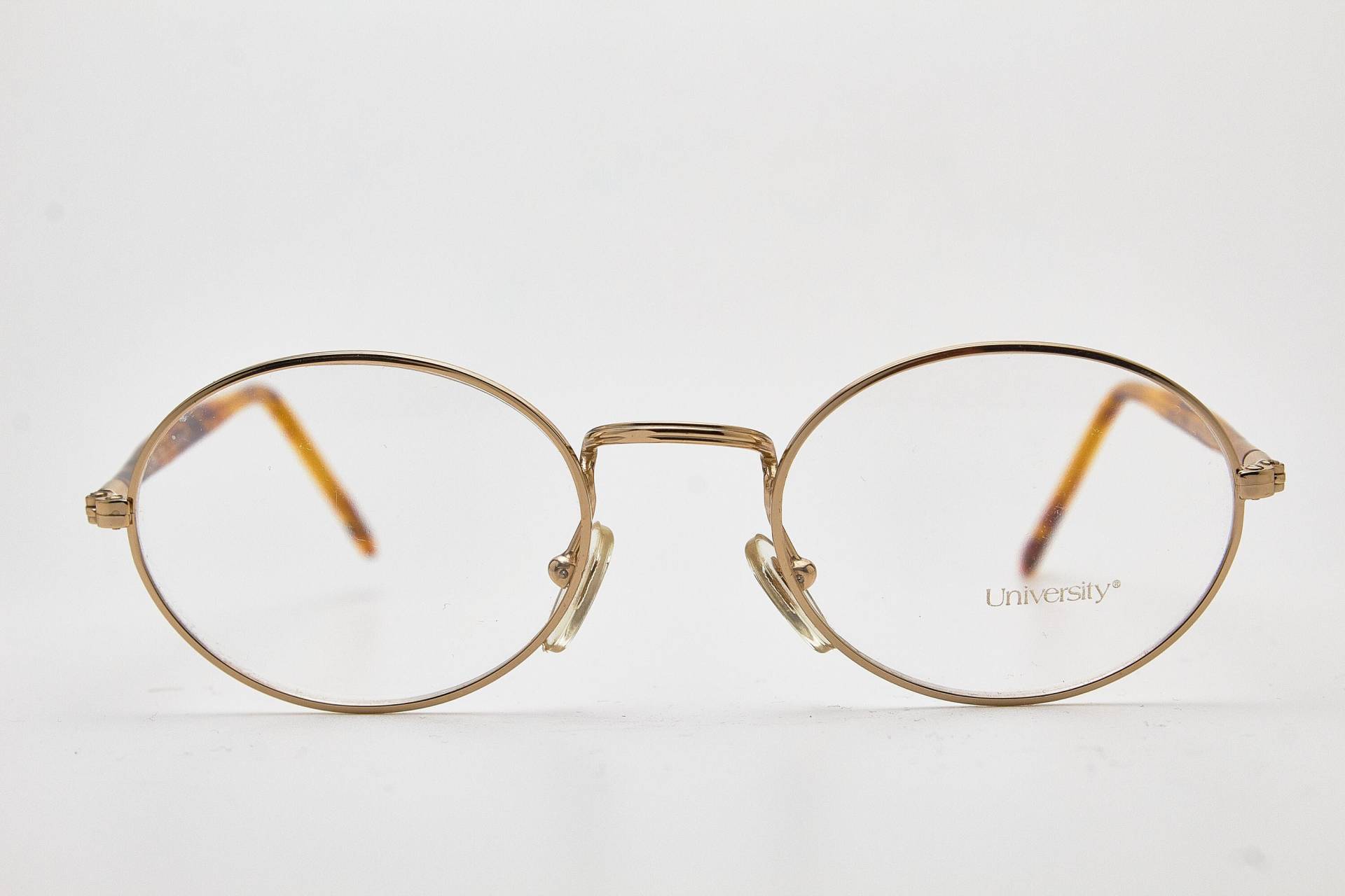 Filos 6284 University Braun Gold Runder Rahmen/Vintage Brillen/Runde Brillen Vintage/90Er Jahre Brille/ von VintageGlassesVault