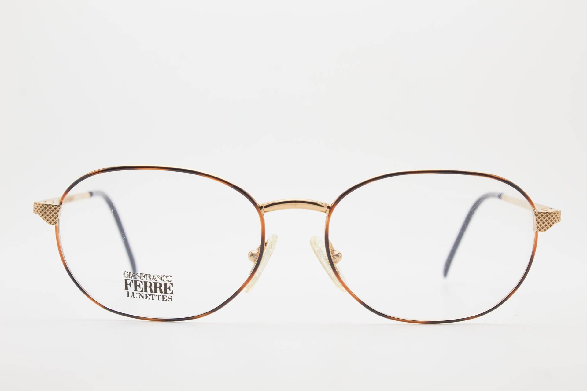 Gianfranco Ferre Gff150 Ovale Braun Gold Brille/ Vintage Brillengestell/ 1980Er Jahre Sonnenbrille von VintageGlassesVault