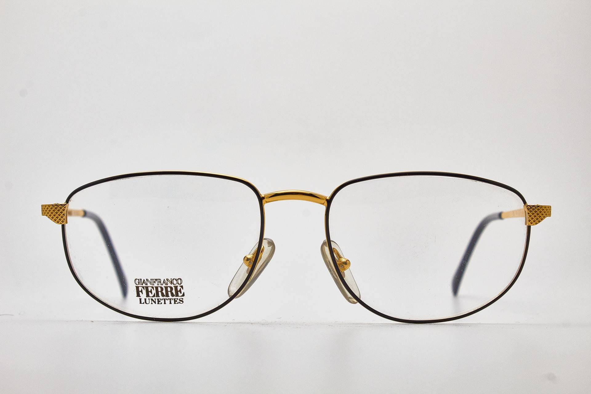 Gianfranco Ferre Gff151 Schwarz Gold Ovale Fassung/Goldene Brille/ Brille/Vintage Brille/80Er Jahre Sonnenbrille/ Brille 1980Er von VintageGlassesVault