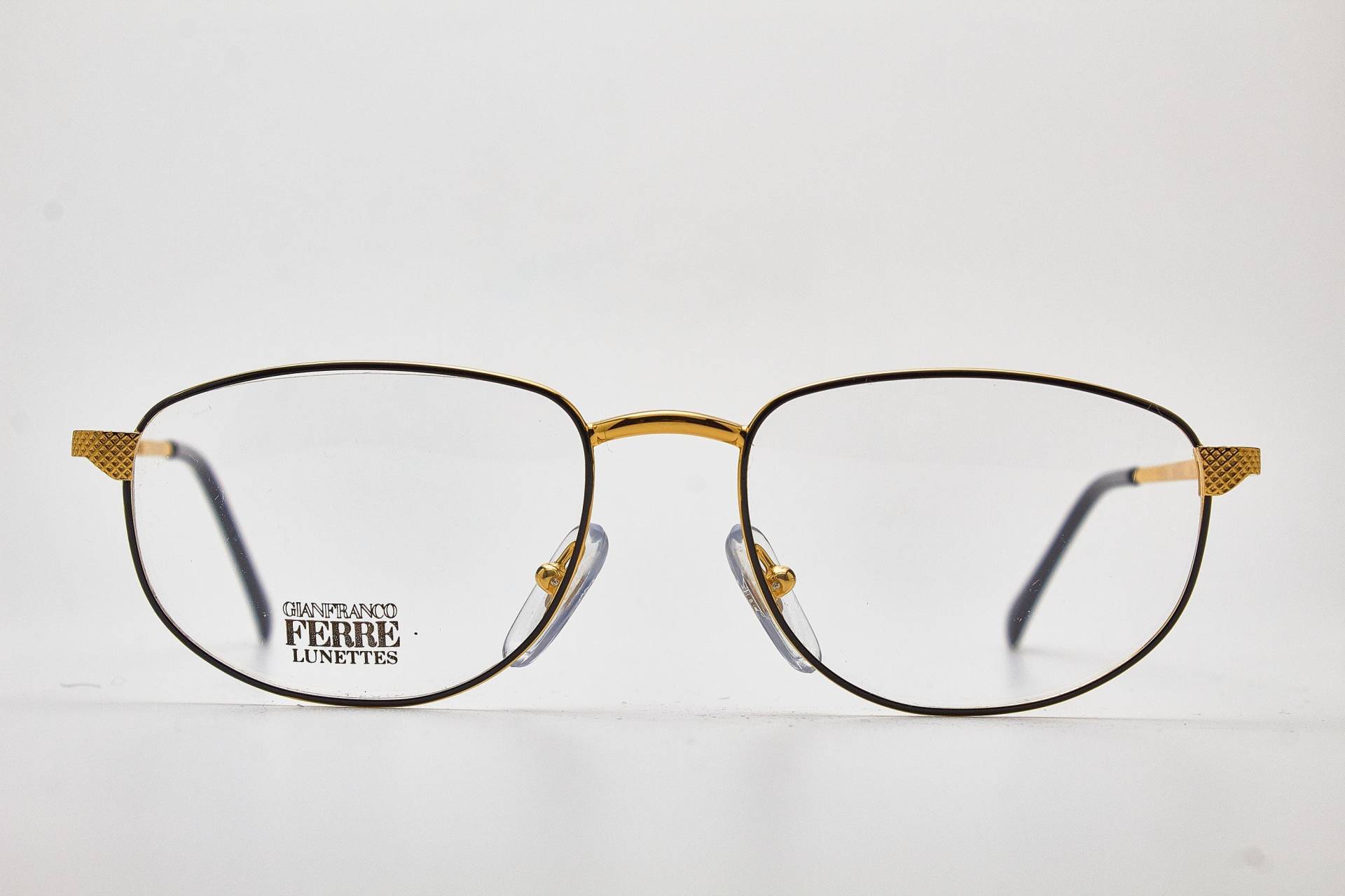 Gianfranco Ferre Gff151 Schwarz Gold Ovale Fassung/Goldene Brille/ Brille/Vintage Brille/80Er Jahre Sonnenbrille/ Brille 1980Er von VintageGlassesVault
